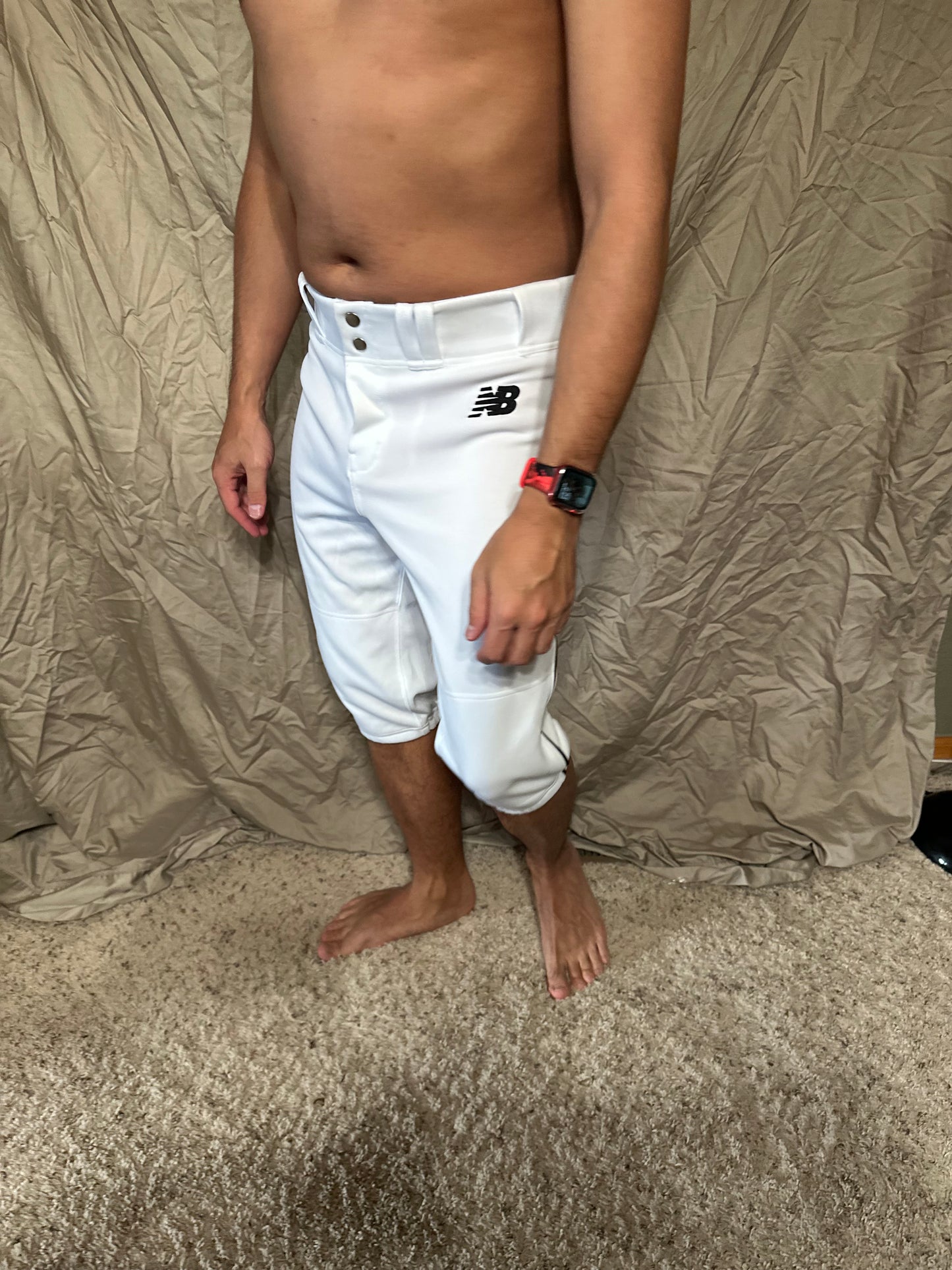 Youth boys large white new balance baseball pants new with tags
