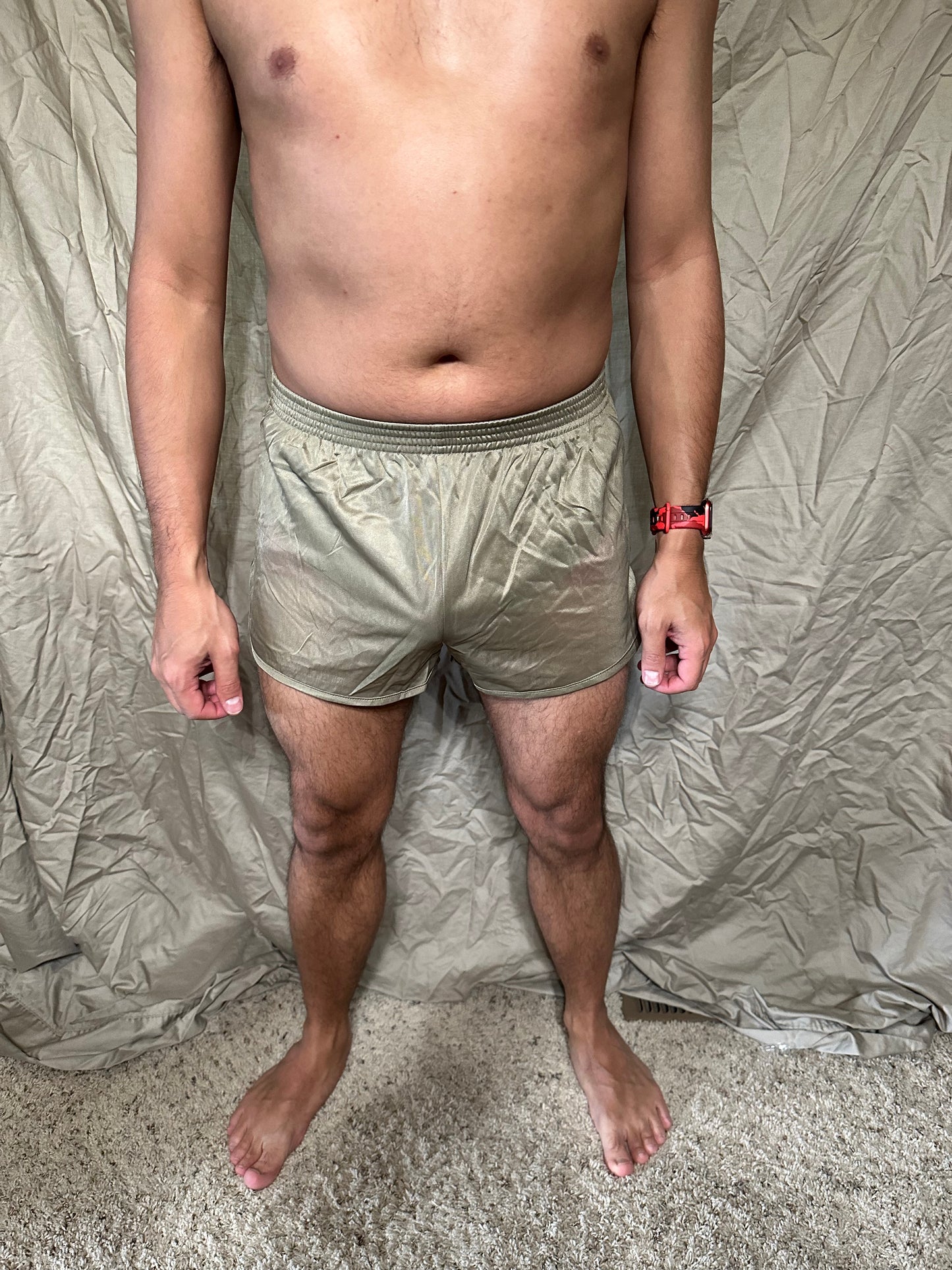Men’s tan ranger panties soffe small marine silkies shorts with lining