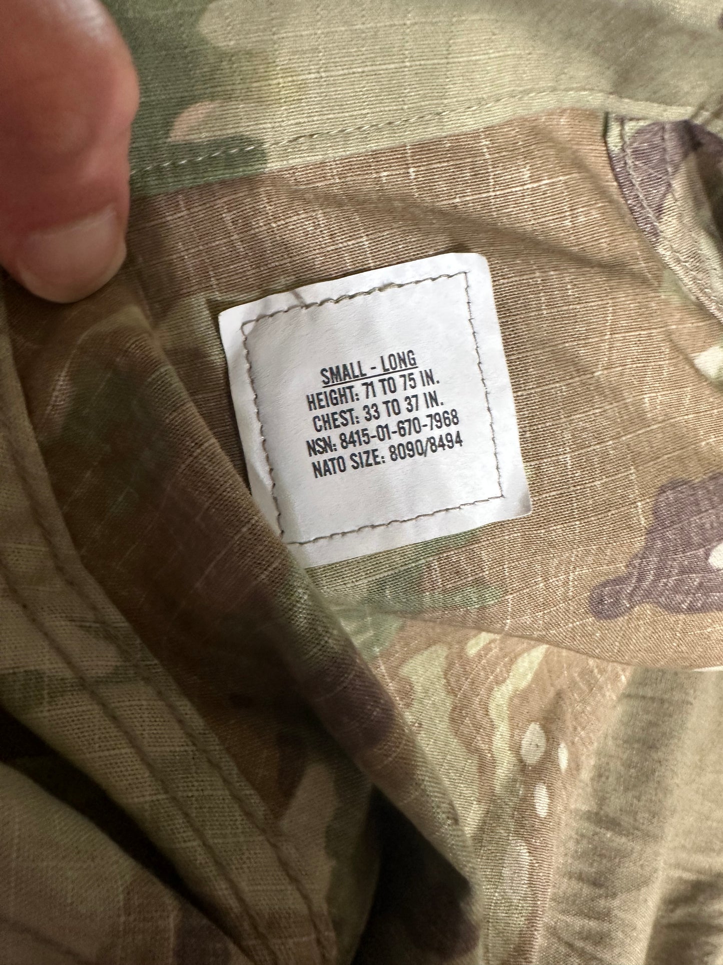 Men’s ocp small long army Air Force space force improved hot weather combat uniform top