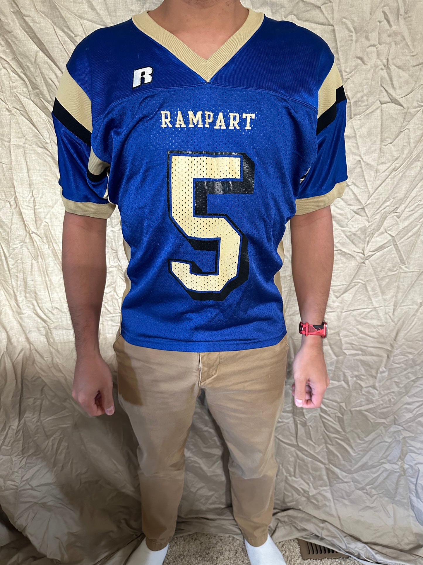 Teen youth large rampart ridge high school football jersey russell athletics