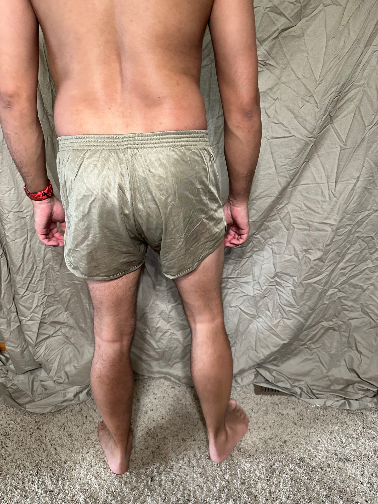 Men’s tan ranger panties soffe small marine silkies shorts with lining