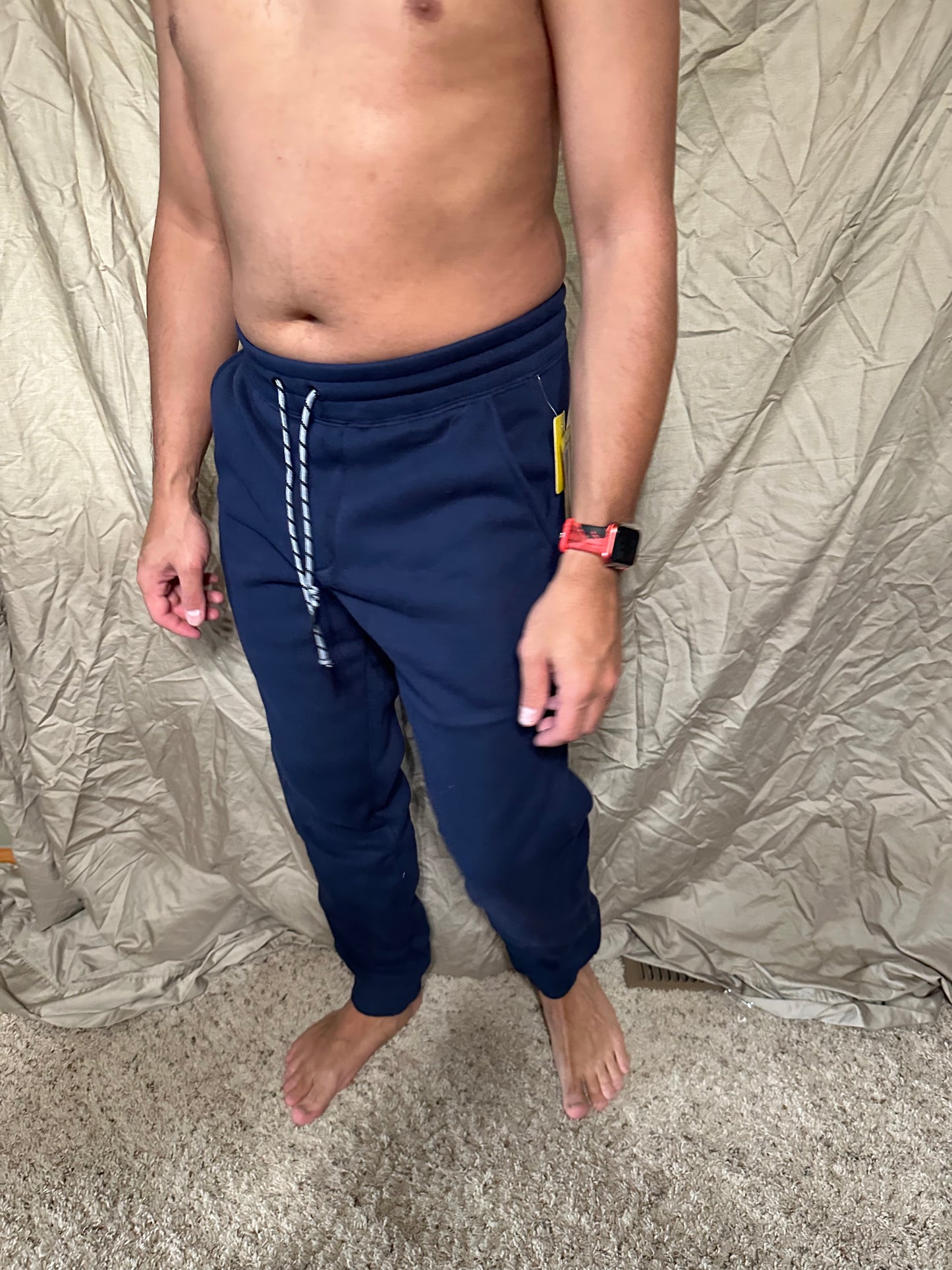Men’s small navy blue weatherproof vintage rimrock jogger fleece lined sweat pants new with tags