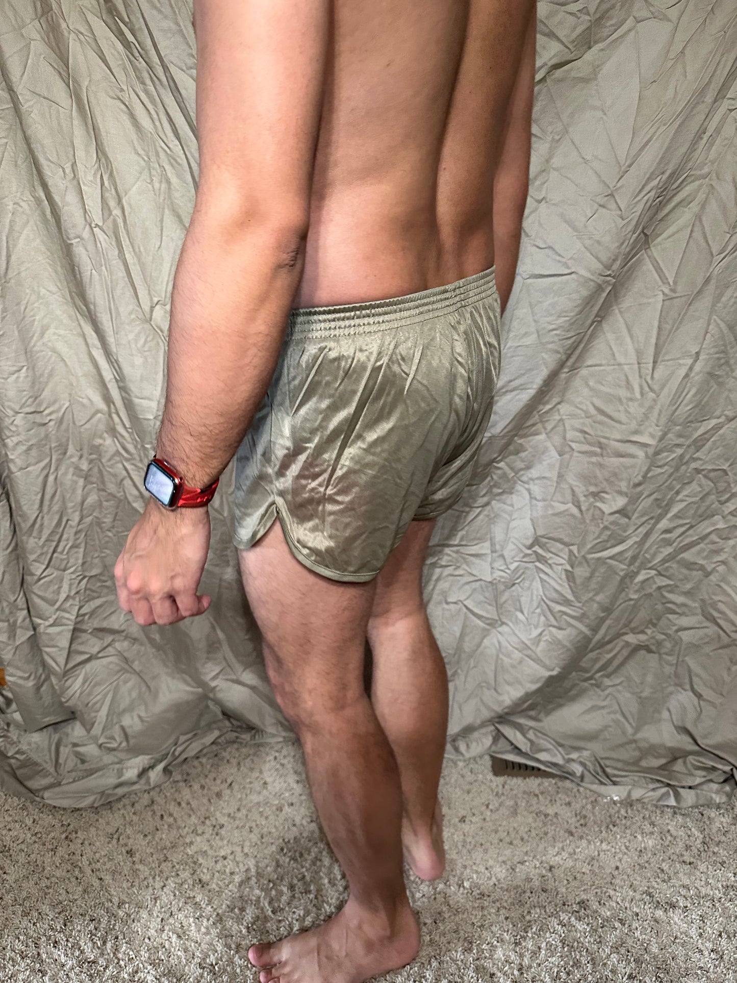 Men’s tan ranger panties soffe small marine silkies shorts with lining
