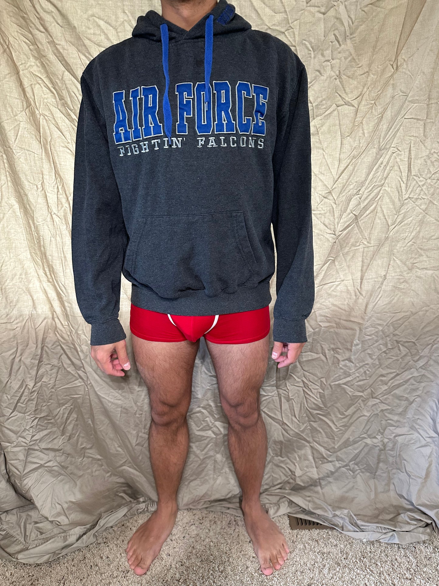 Air Force gray hoodie fightin’ falcons teen large