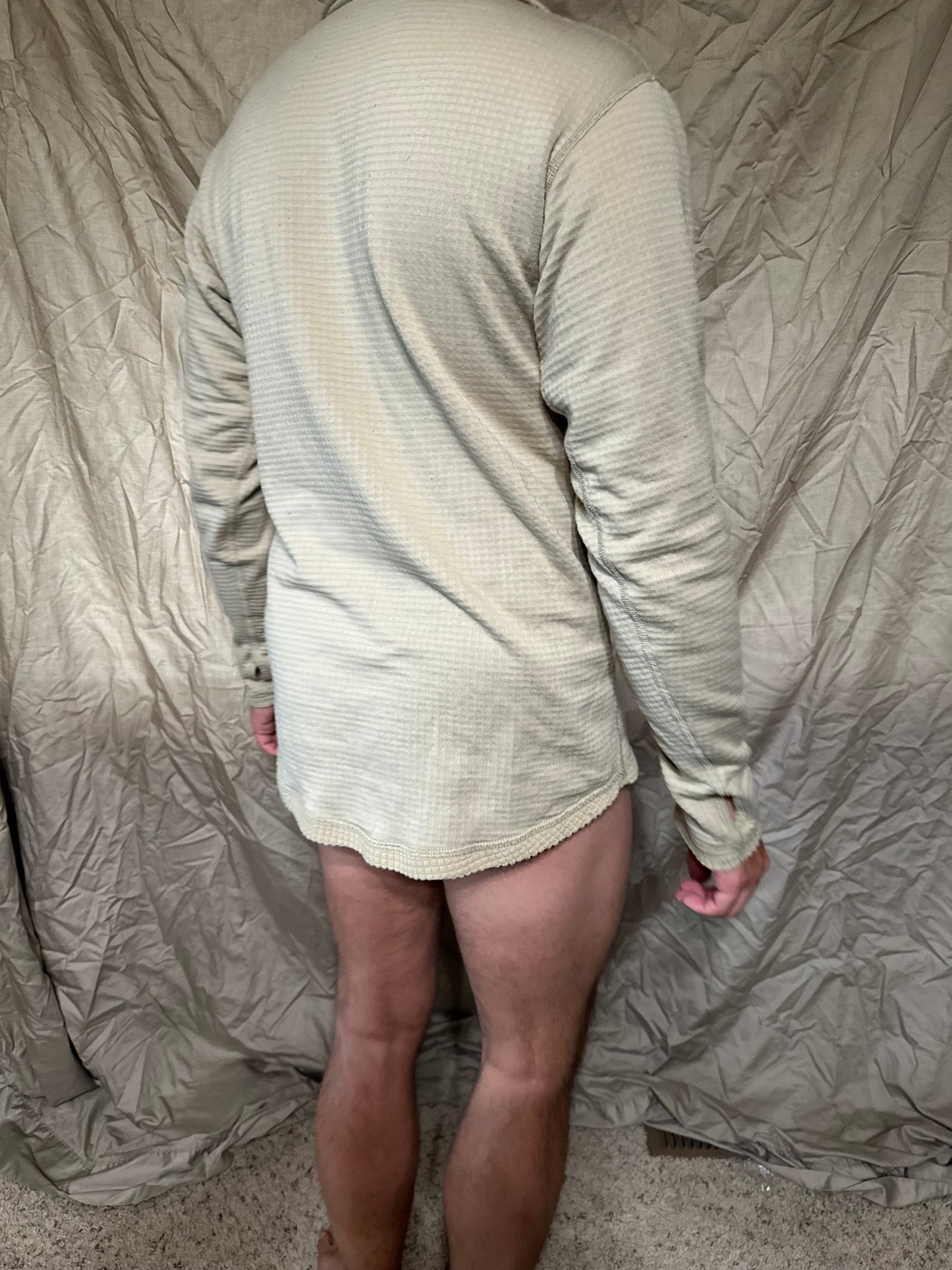 Men’s tan cold weather 1/4 zip cold weather shirt long sleeved gen iii