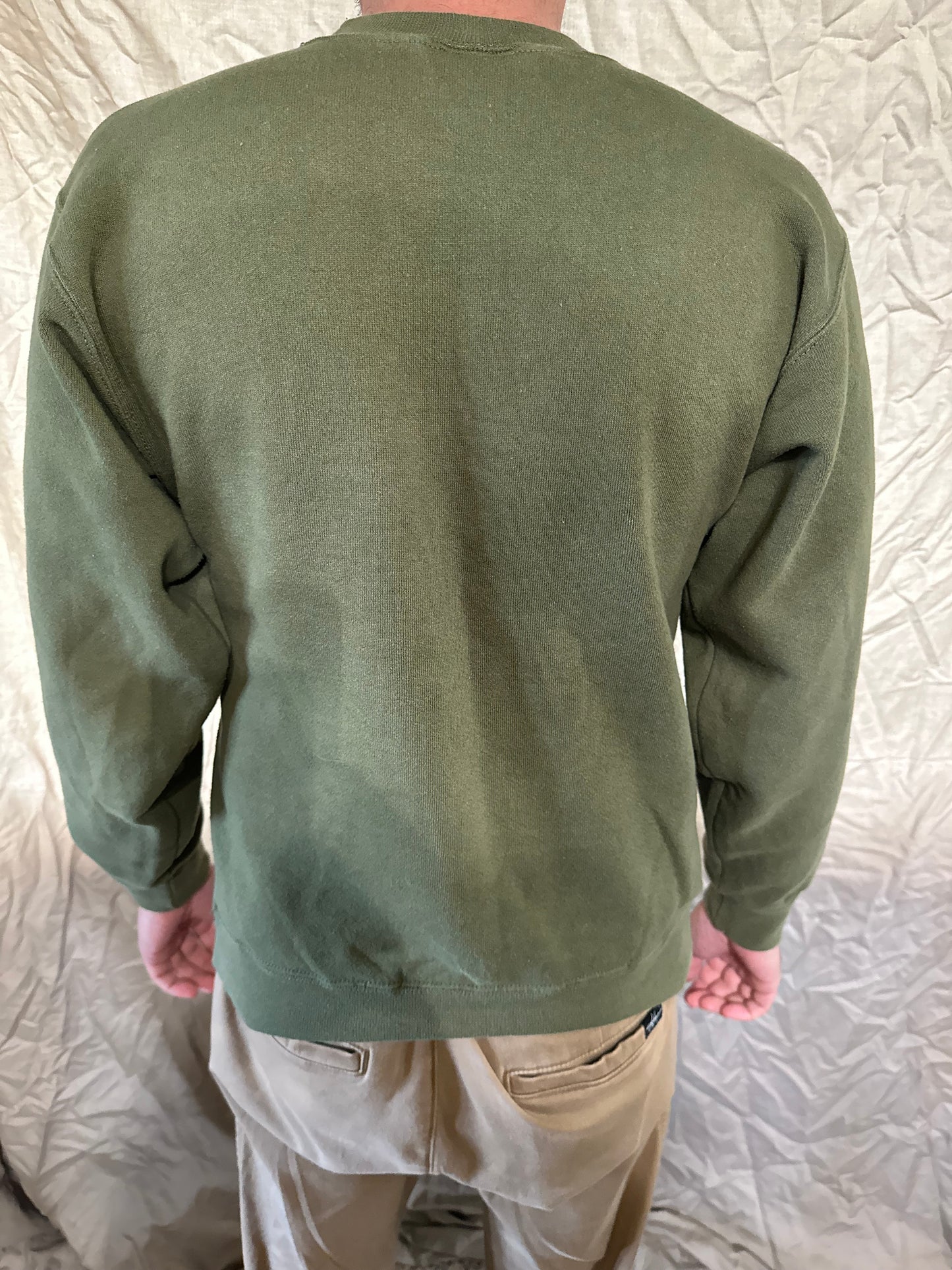 Men’s usmc marine corps soffe green pullover sweater athletic size small