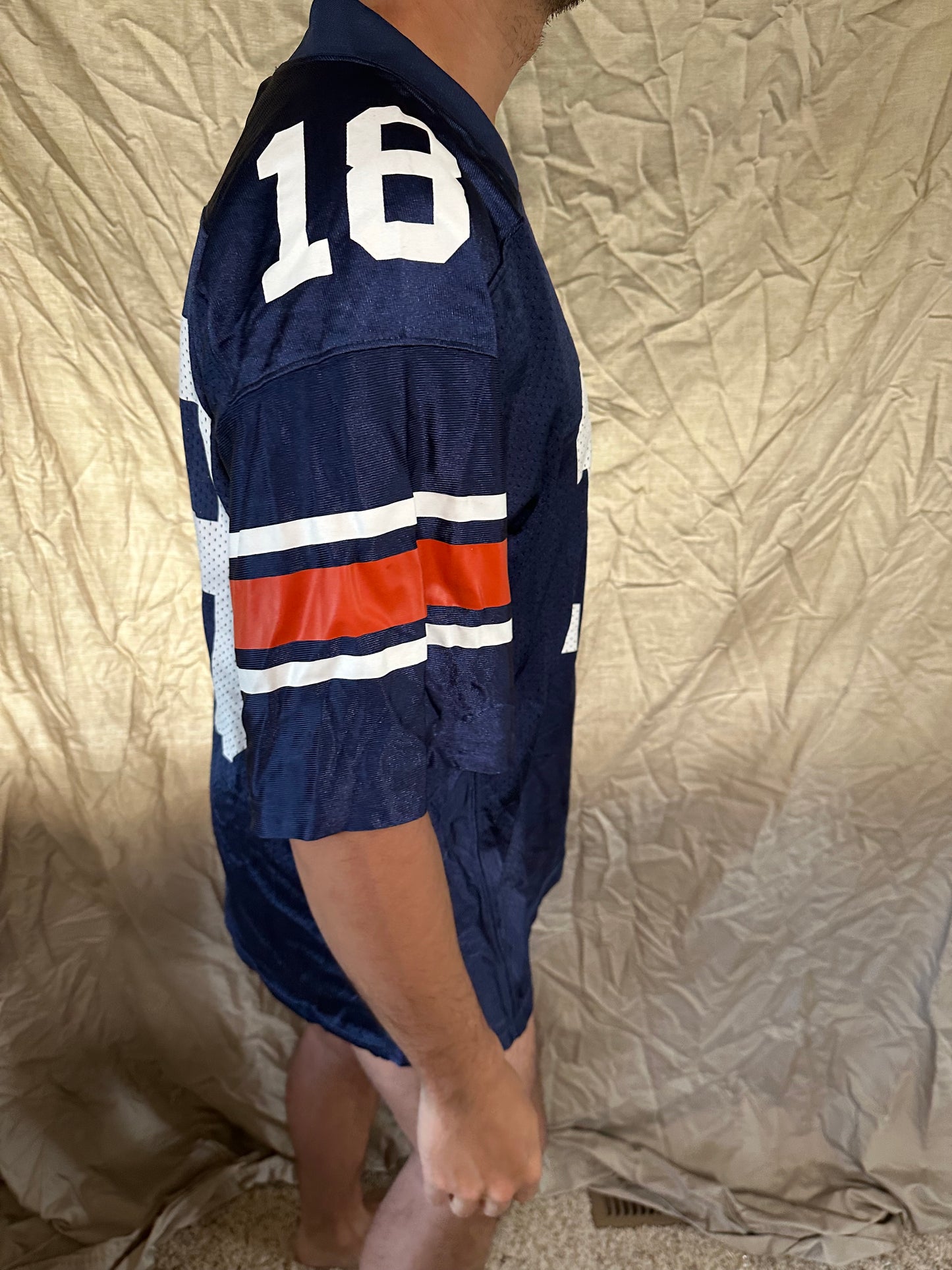 Men’s small auburn football jersey dark blue #18 under armour