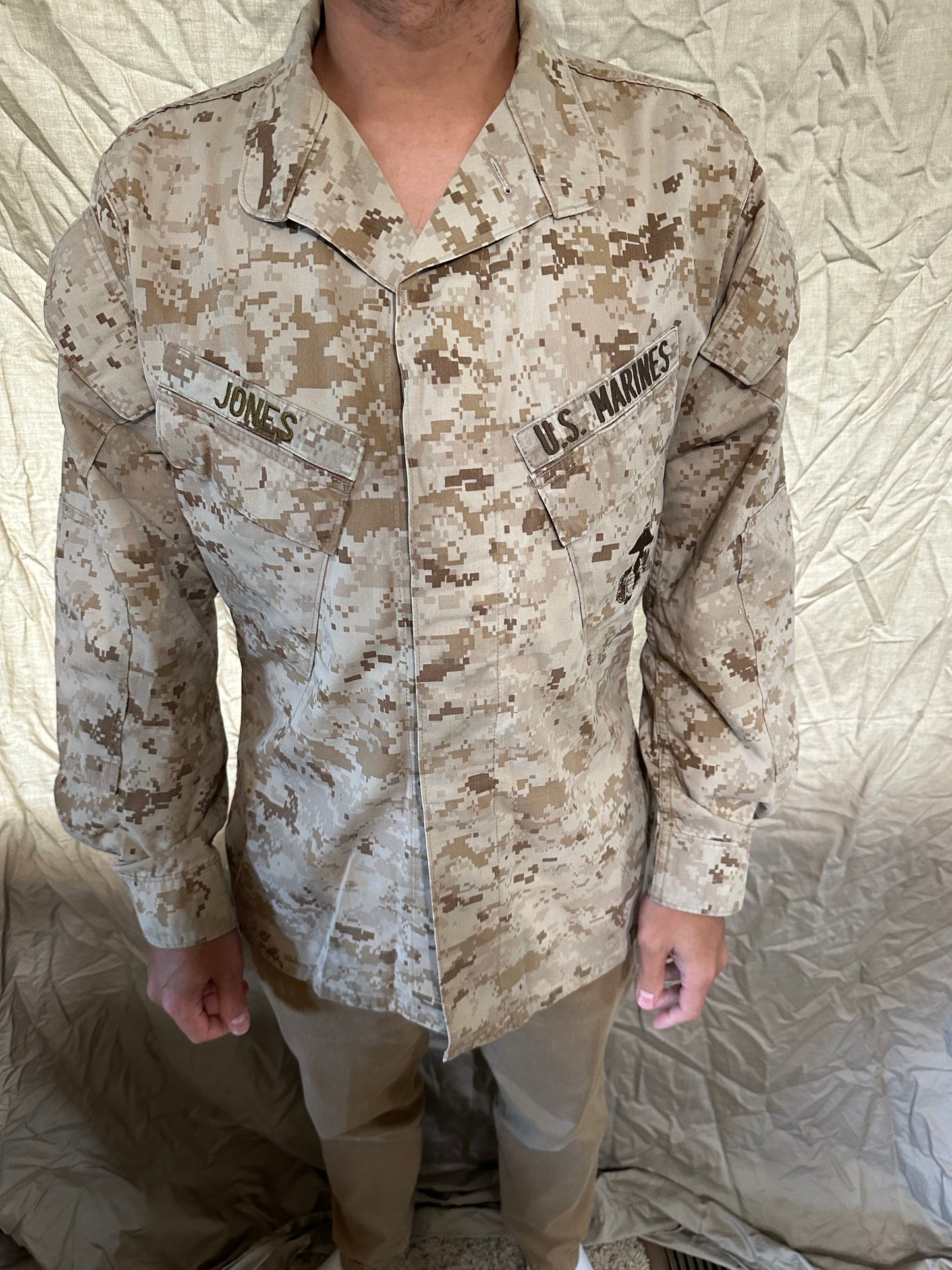 Men’s desert marpat usmc marine corps small regular blouse top