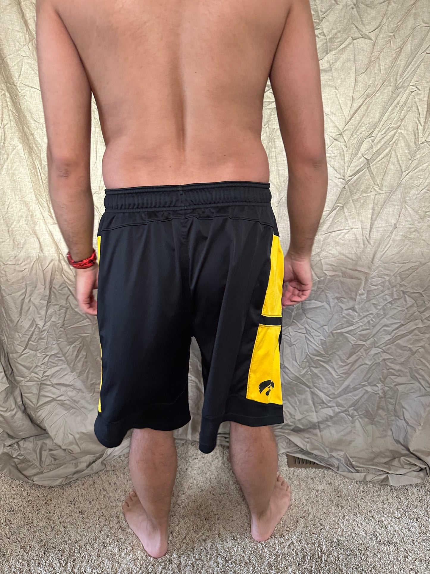 Men’s black Nike Dri fit Kinnick stadium Iowa athletic shorts