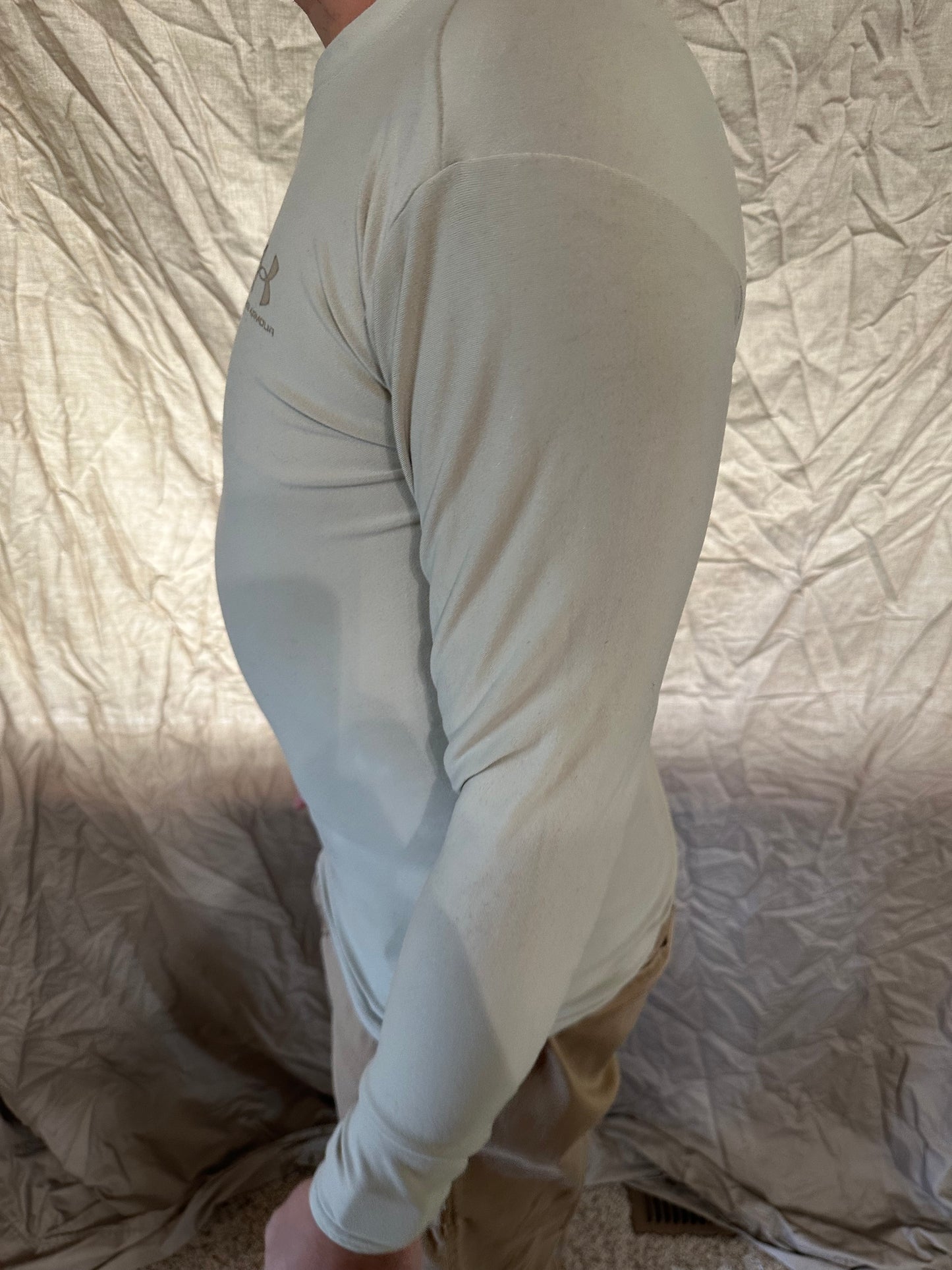 Men’s under armour tactical medium desert sand military long sleeve shirt