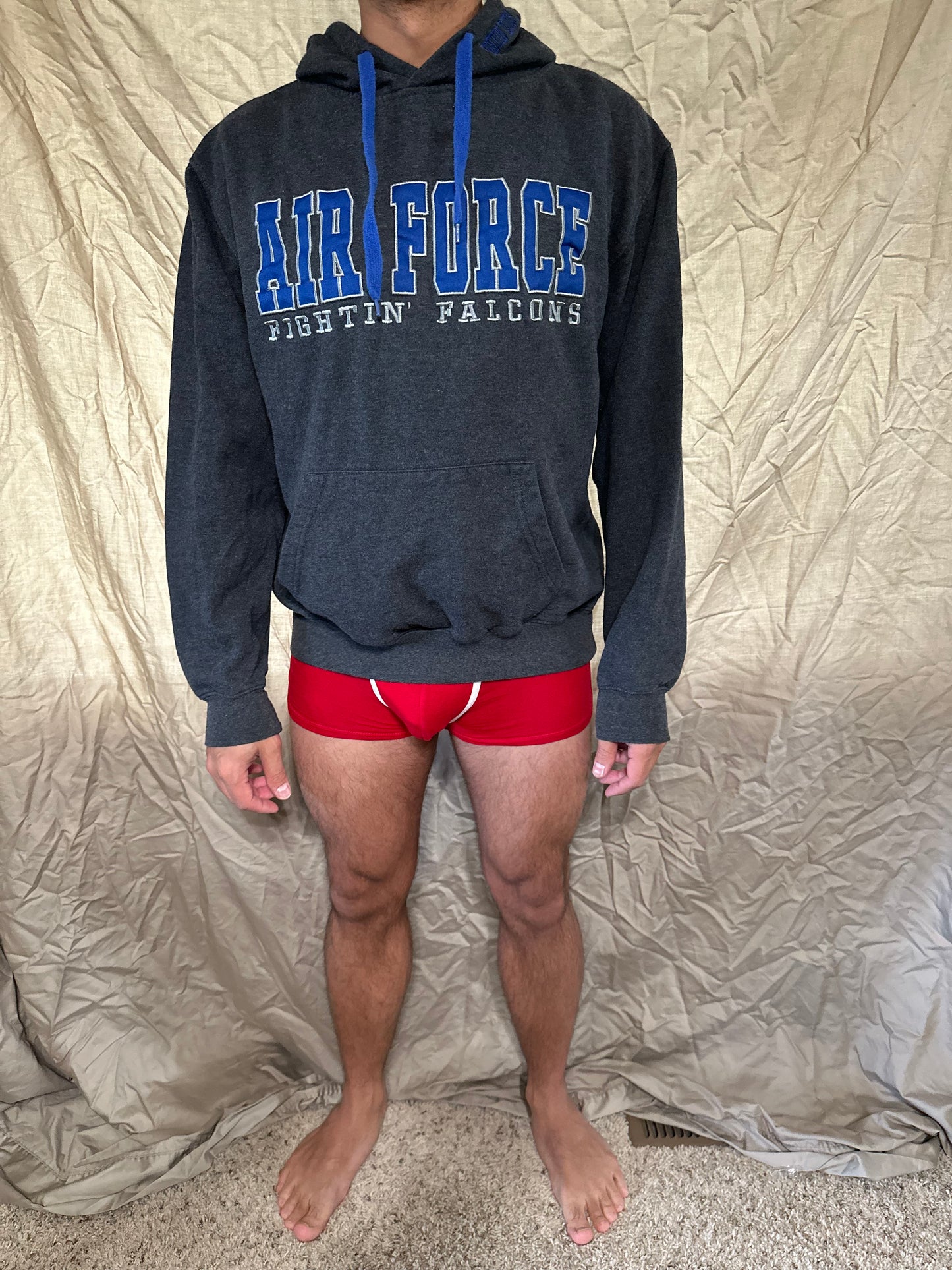Air Force gray hoodie fightin’ falcons teen large