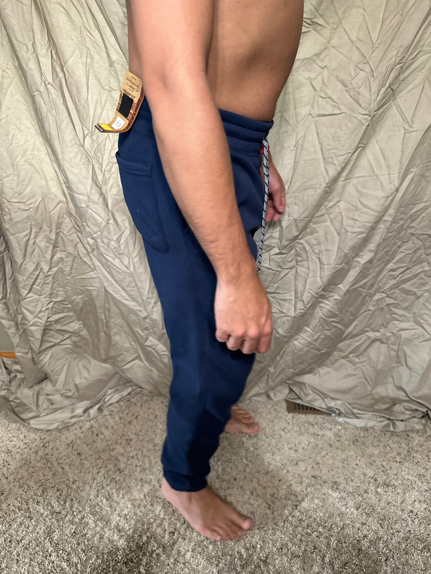 Men’s small navy blue weatherproof vintage rimrock jogger fleece lined sweat pants new with tags