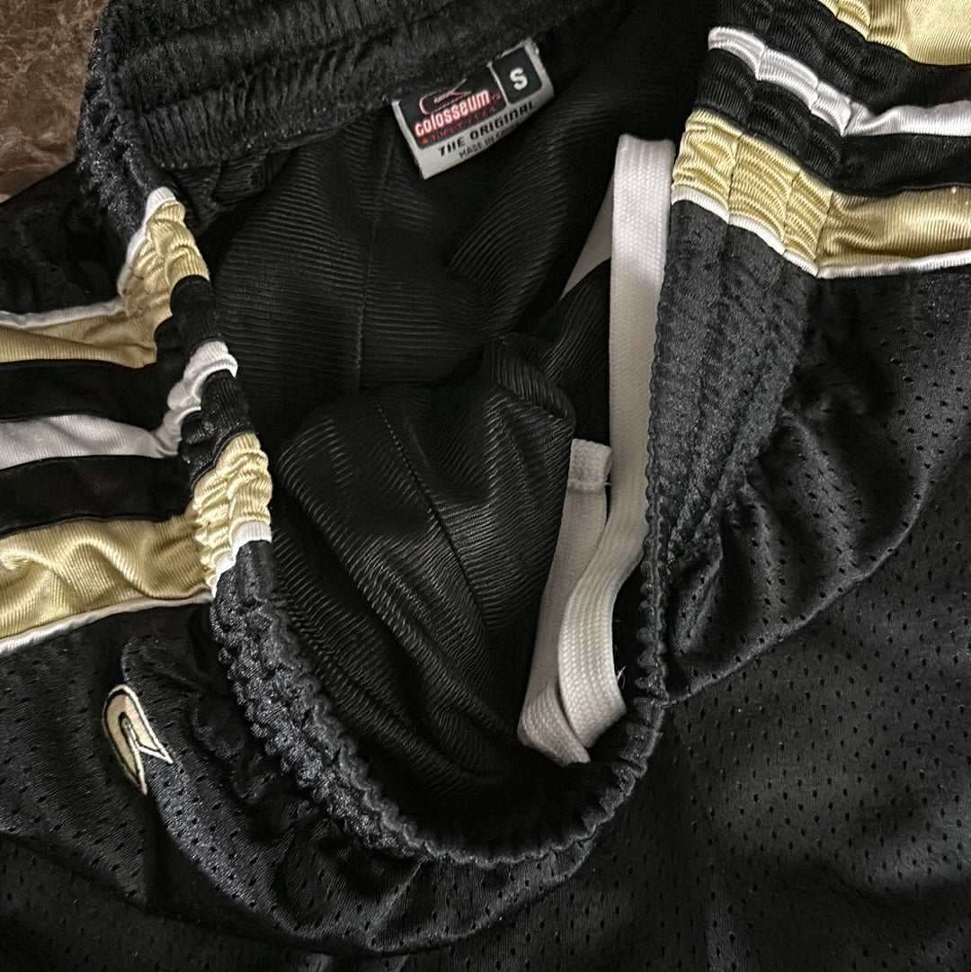 University of Colorado black and gold colosseum size small basketball shorts with pockets