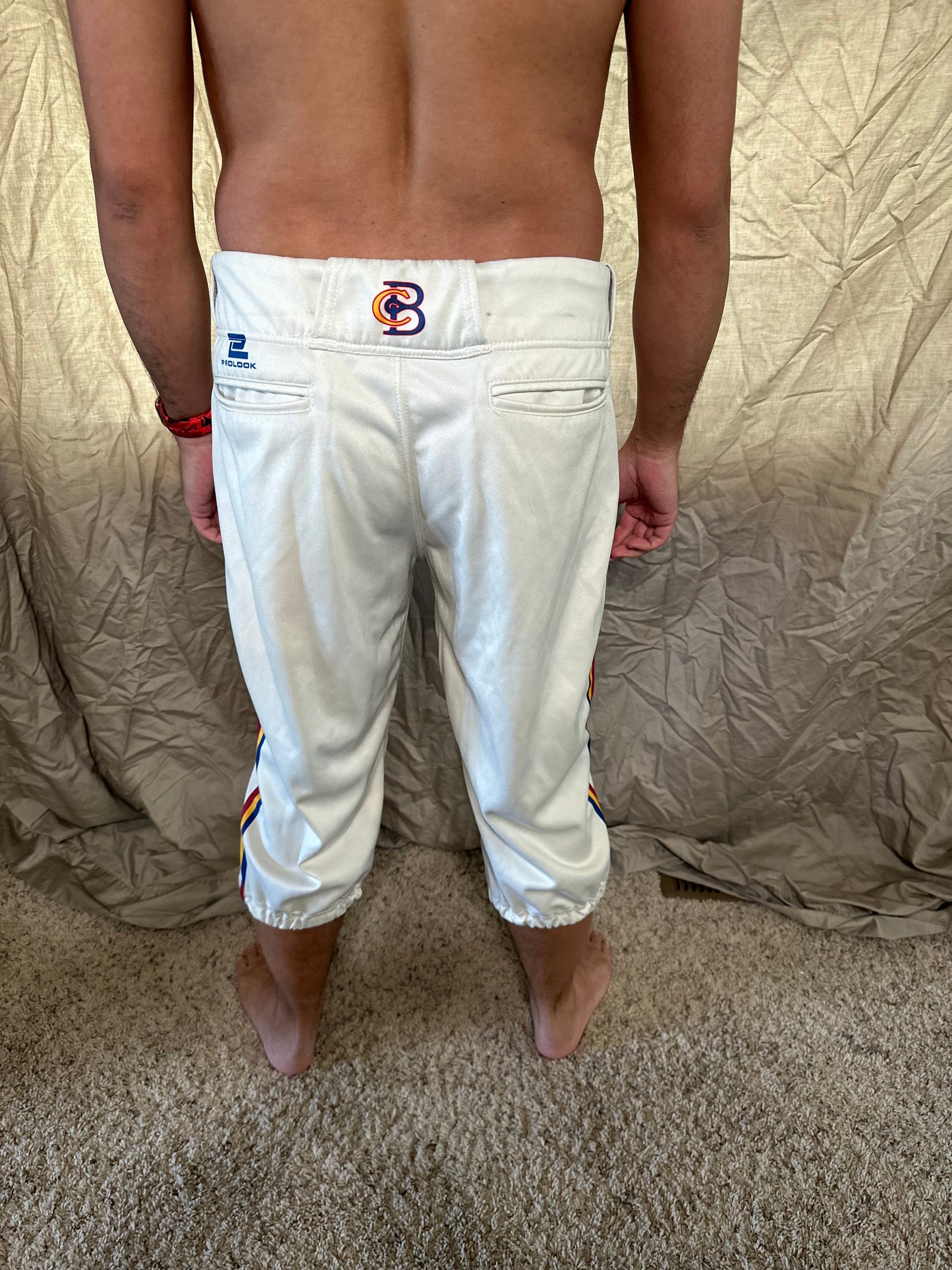 Men’s prolook size 34 white baseball pants