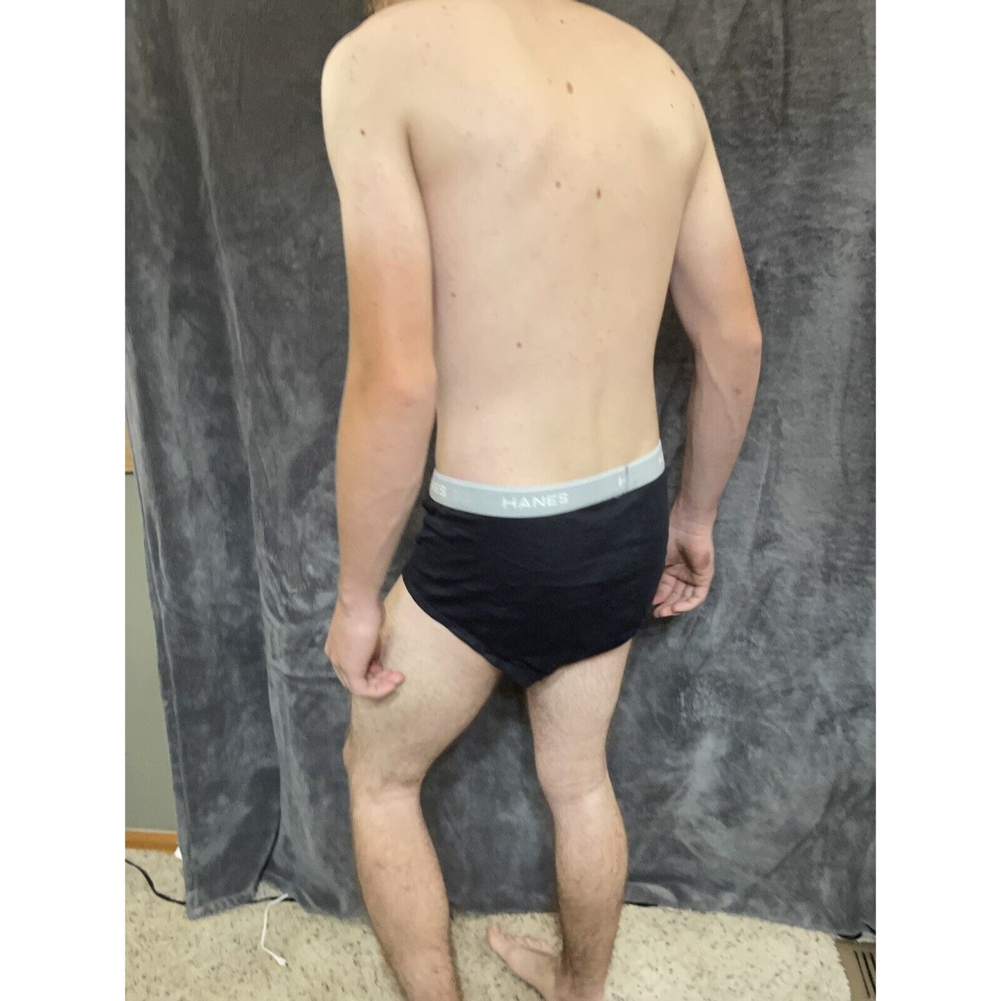 men's black hanes comfort flex large brief