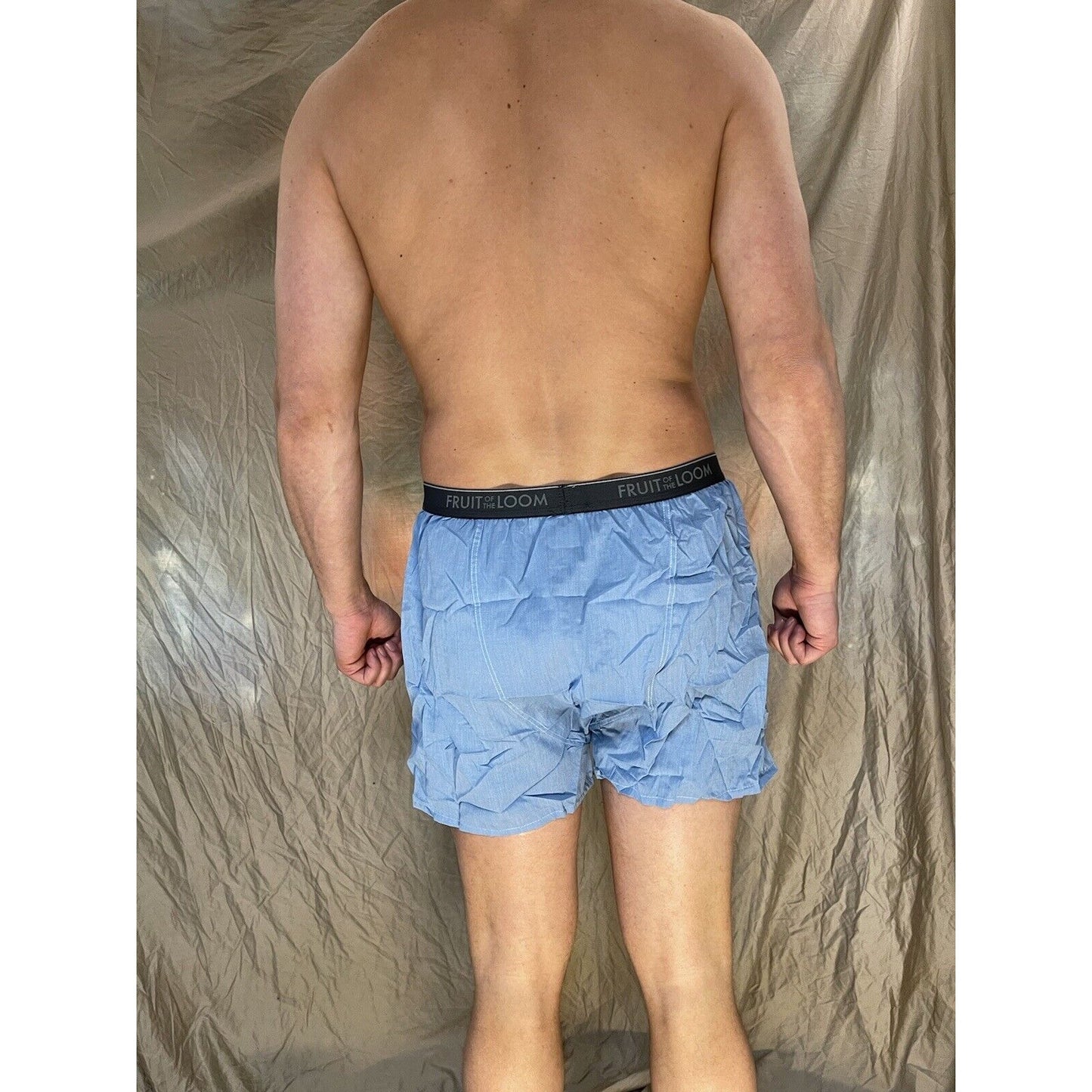 men's fruit of the loom blue boxer shorts small