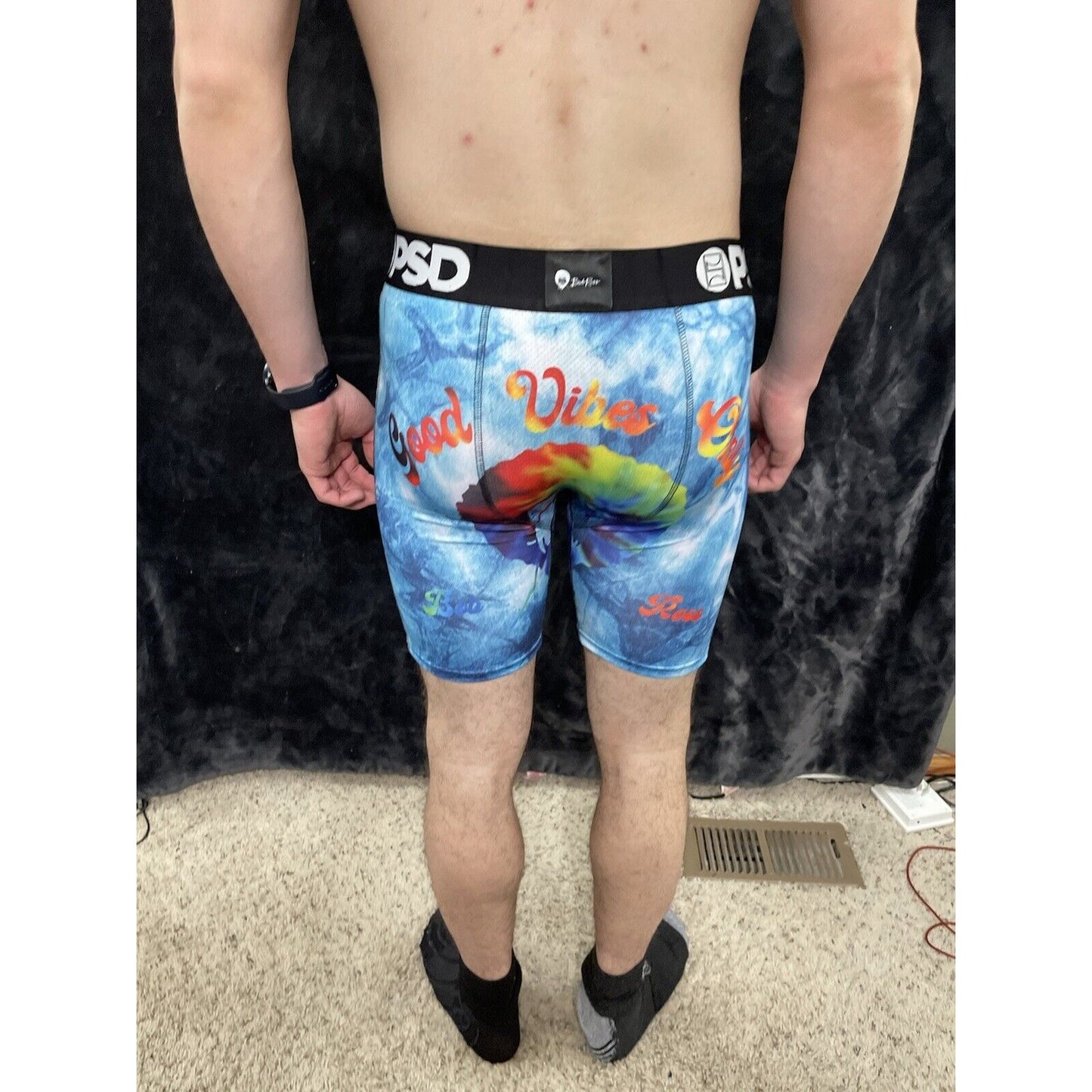 Men’s PSD Medium Good Vibes Only Boxer Briefs Multicolor Bob Ross
