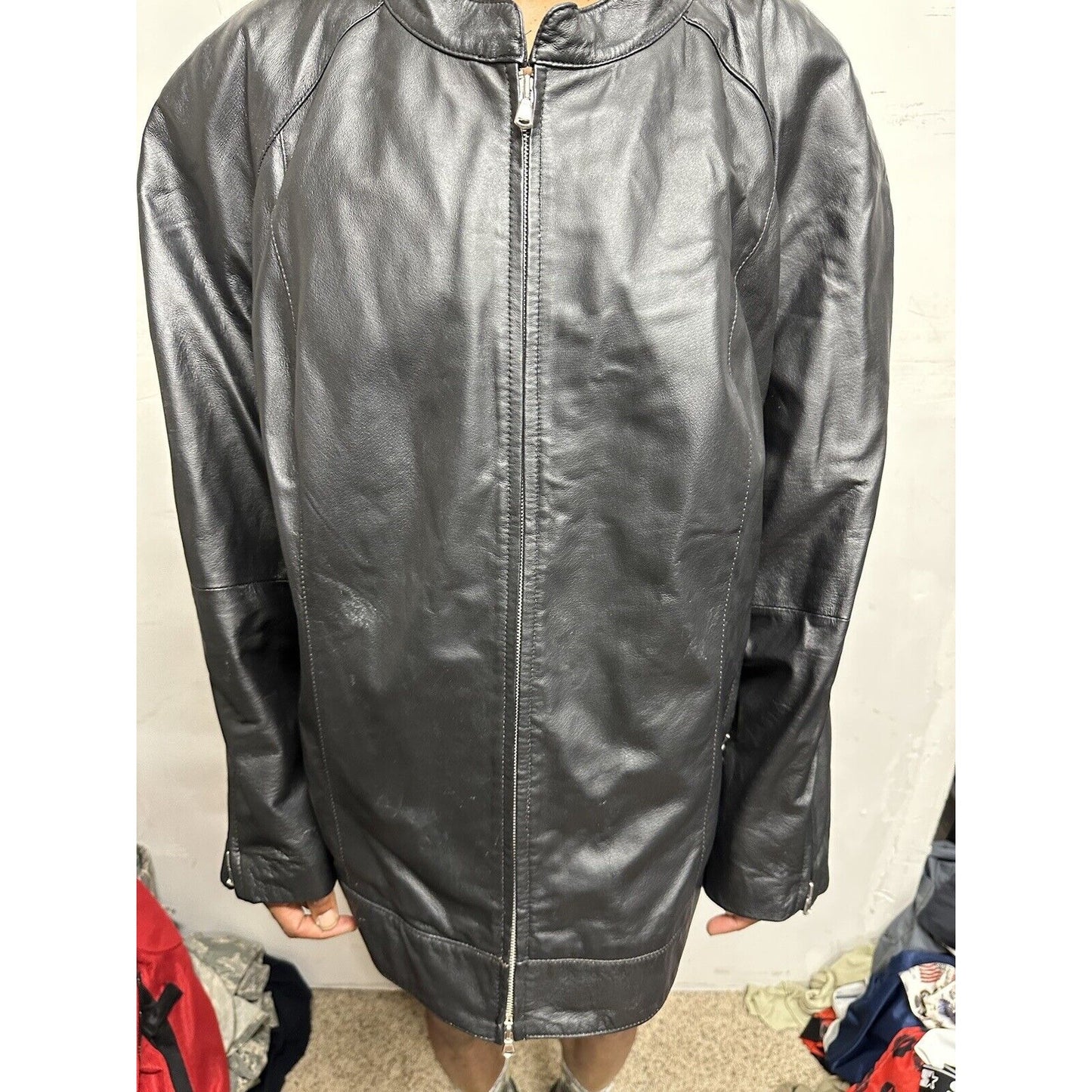 Black JL Studio Jessica London 34w Leather Jacket Black