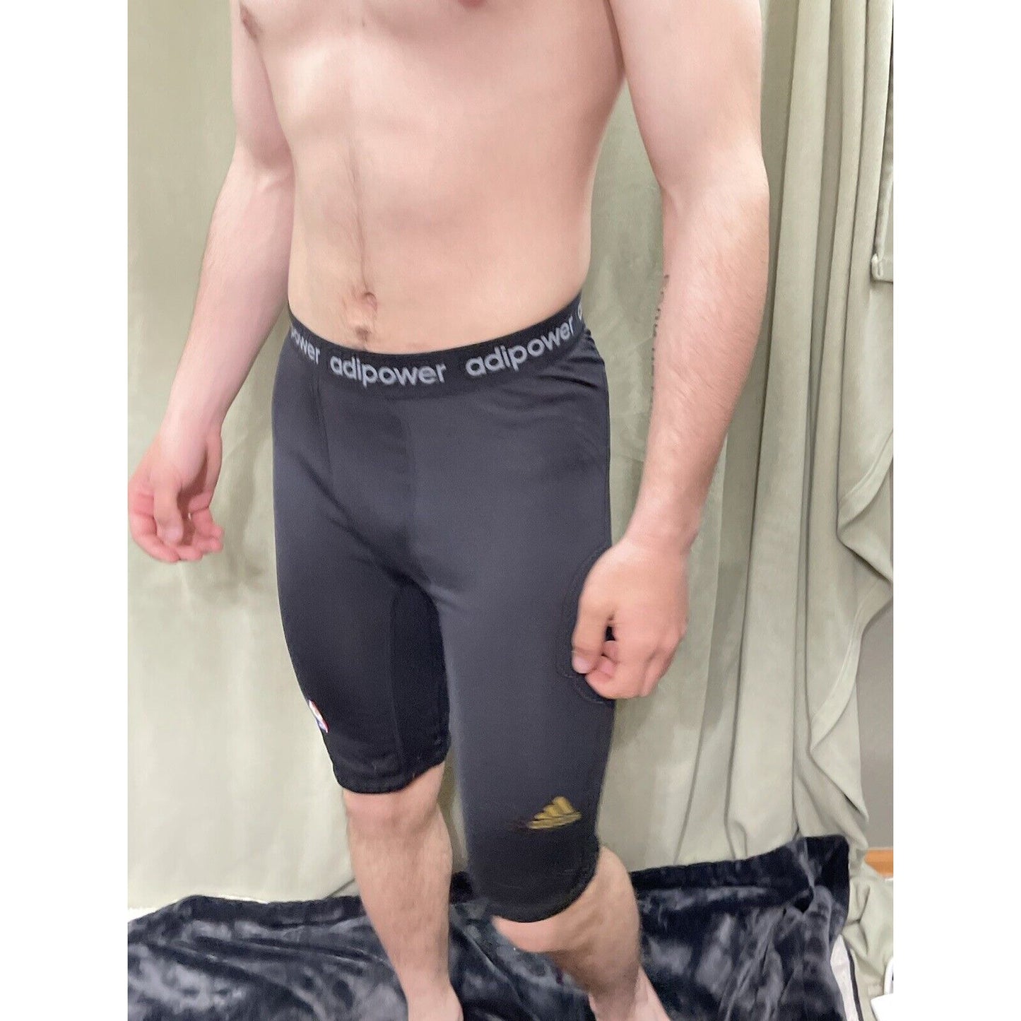 Adipower Adidas Men’s Black Compression Shorts Adidas Size XLT NBA