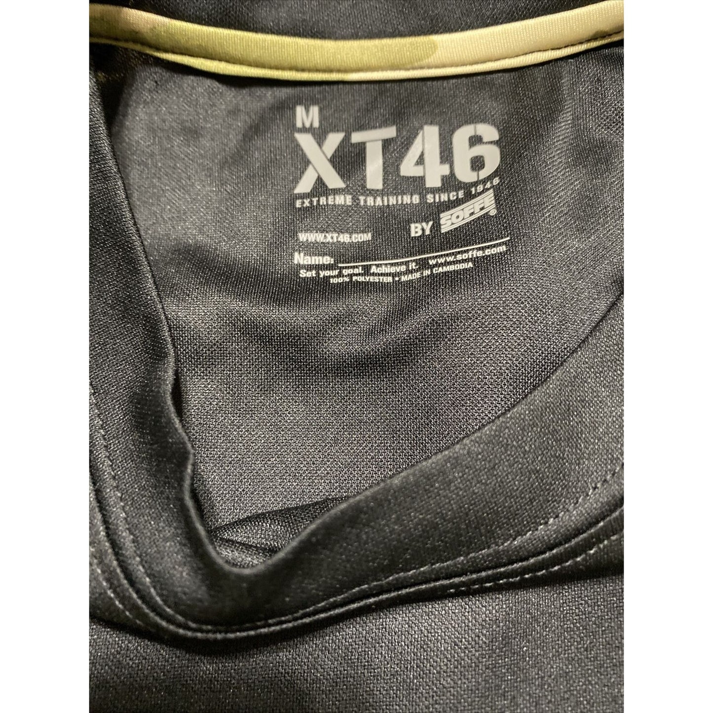 Soffe Extreme Training XT46 Men’s Medium Black & Camo Military Polyester T-shirt