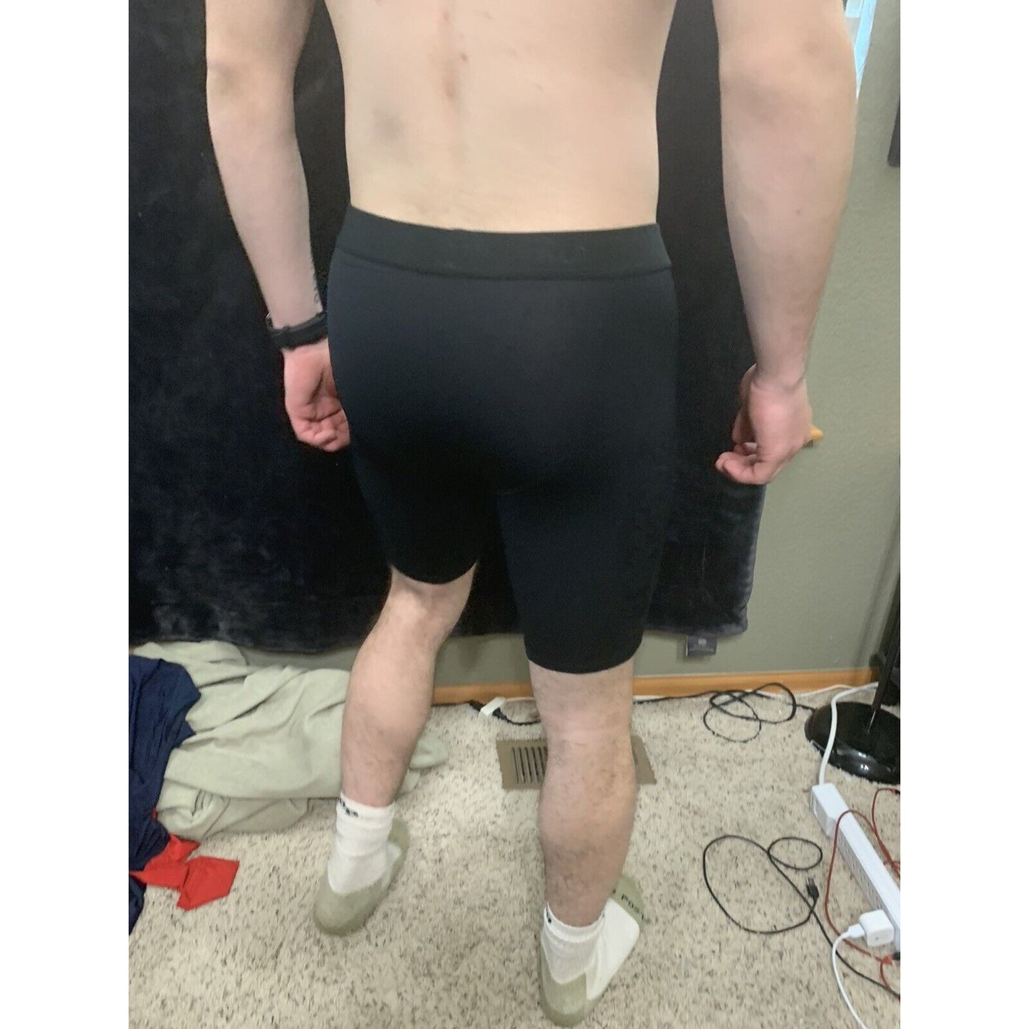 Fruit Of The Loom Boxer Briefs Breathable Respirant Men’s Size Large Black