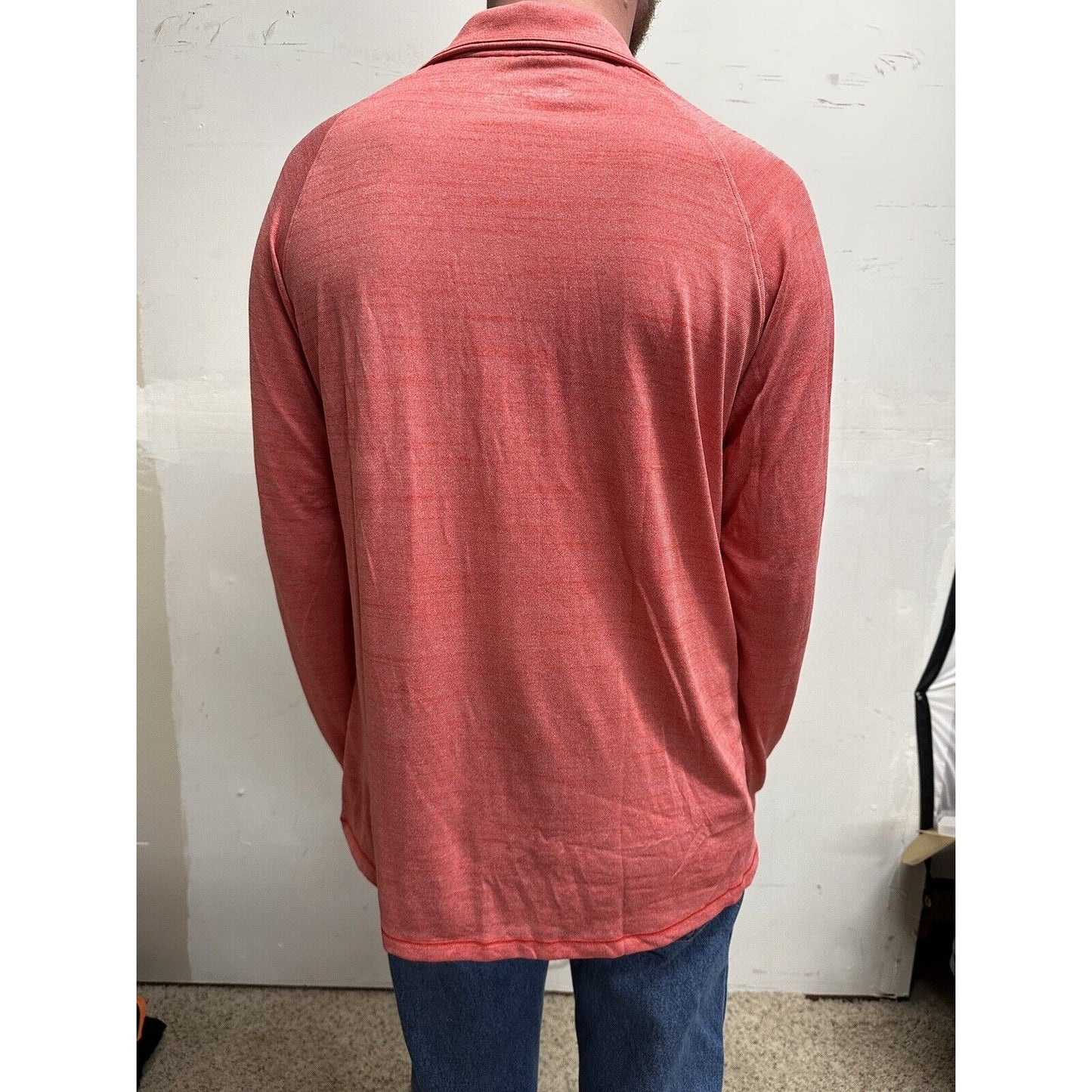 men’s loose under armour quarter zip long sleeve corral pullover shirt Large