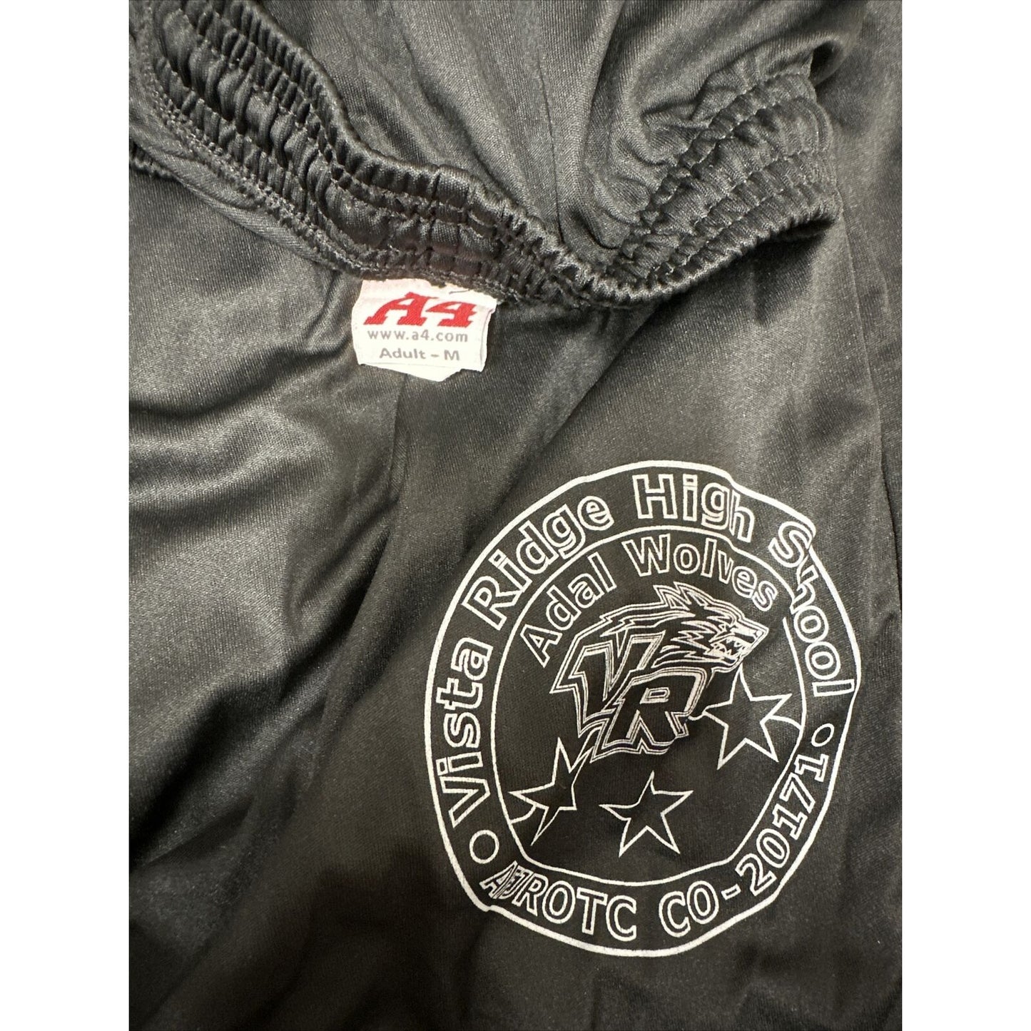Men’s Black A4 Medium Shorts Vista Ridge High School AFJROTC