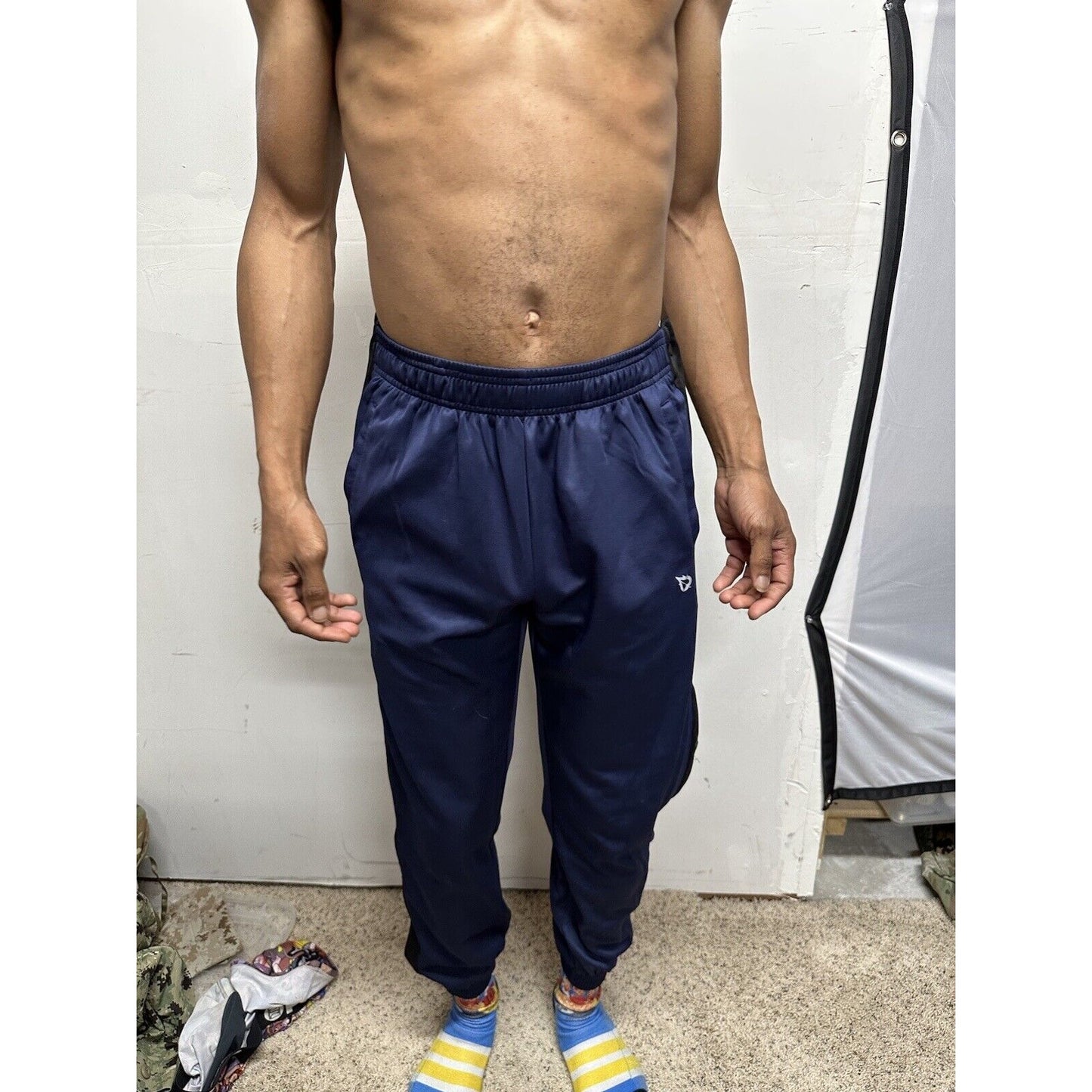 baleaf mens pants Snap Sides Track/basketball small blue