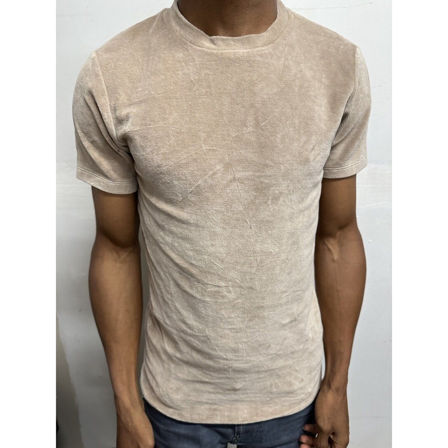 Men’s Boohooman Medium Short Sleeve Tan Shirt