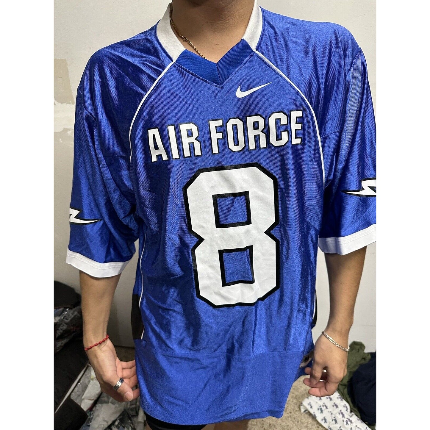 Men’s Air Force Falcons Team Nike Football Jersey Number 8 Medium