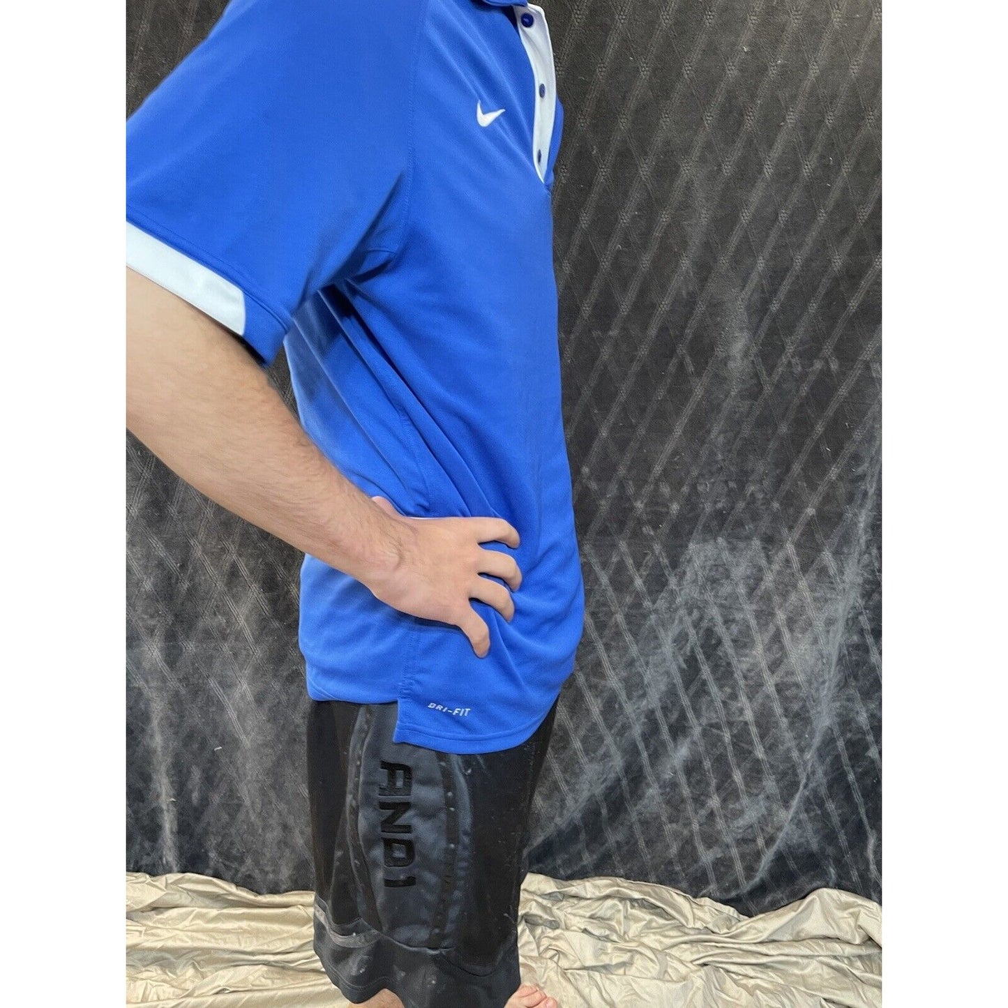 men’s air force falcons usafa academy nike dri fit medium hockey polo shirt