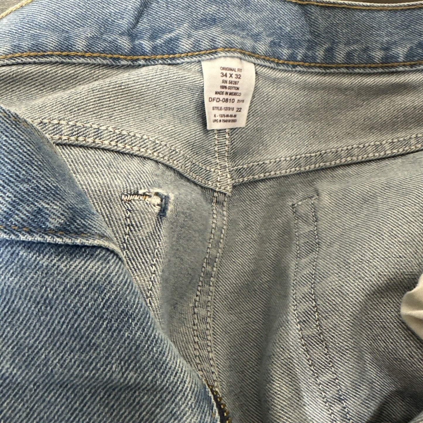 Men’s Light Blue Faded Glory Jeans 34 X 32