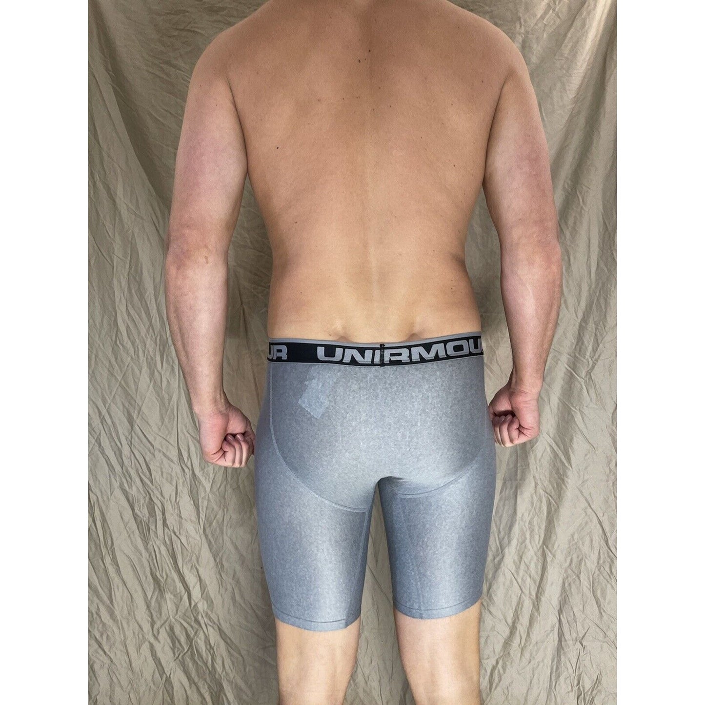 men's under armour boxer jock Gray with Black band small