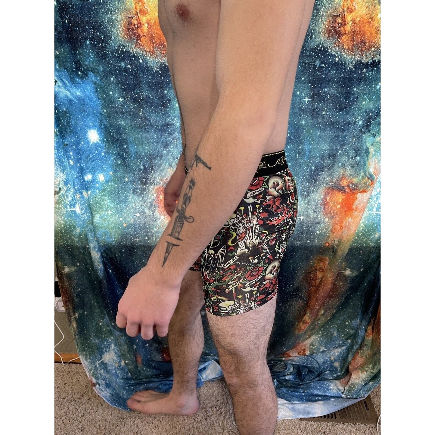 men's ed hardy compression shorts small skeleton New And Unworn