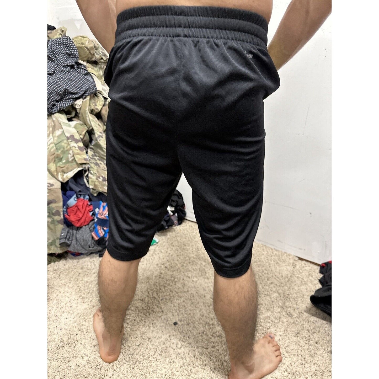 Men’s Black And Neon Yellow Xersion Medium Athletic Shorts With Pockets