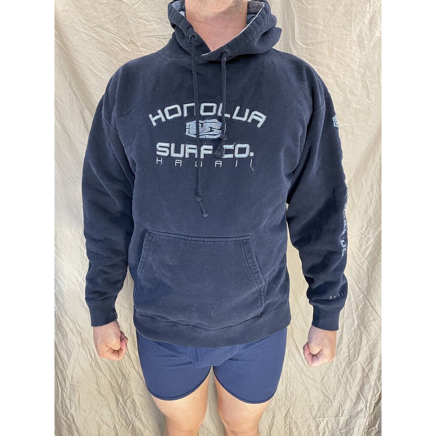 men's black large honolua surf co hoodie pullover hawaii