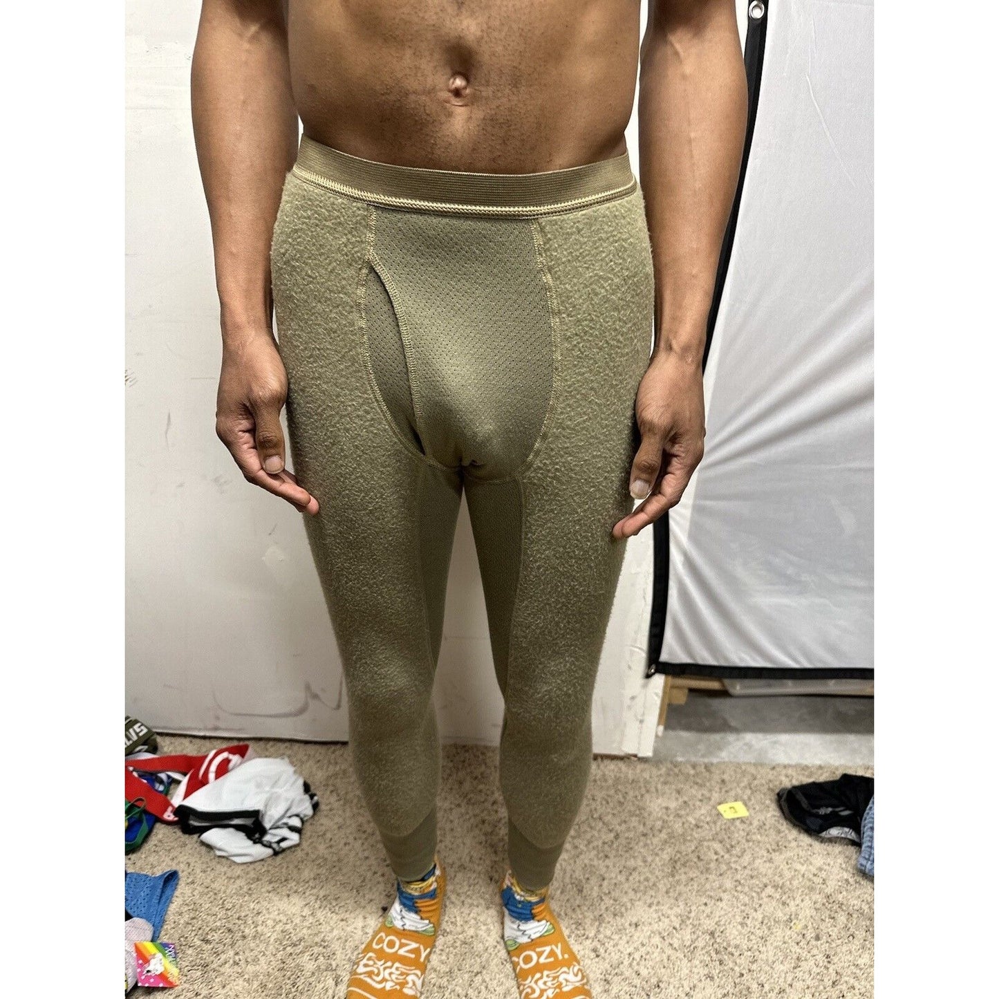 Men’s Army Tan Drawers Midweight Insulated X-small Regular Nomex thermal bottoms