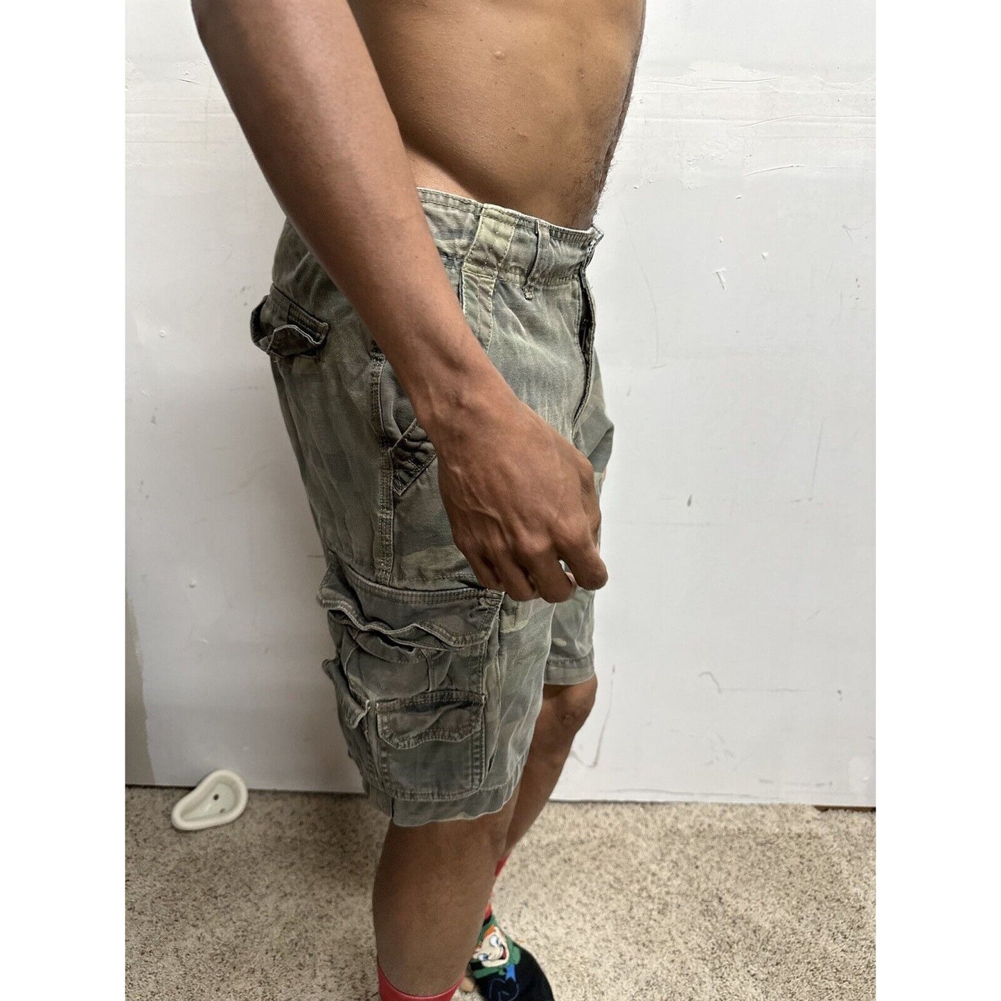 Men’s Camo Cargo Shorts Faded Glory Size 30