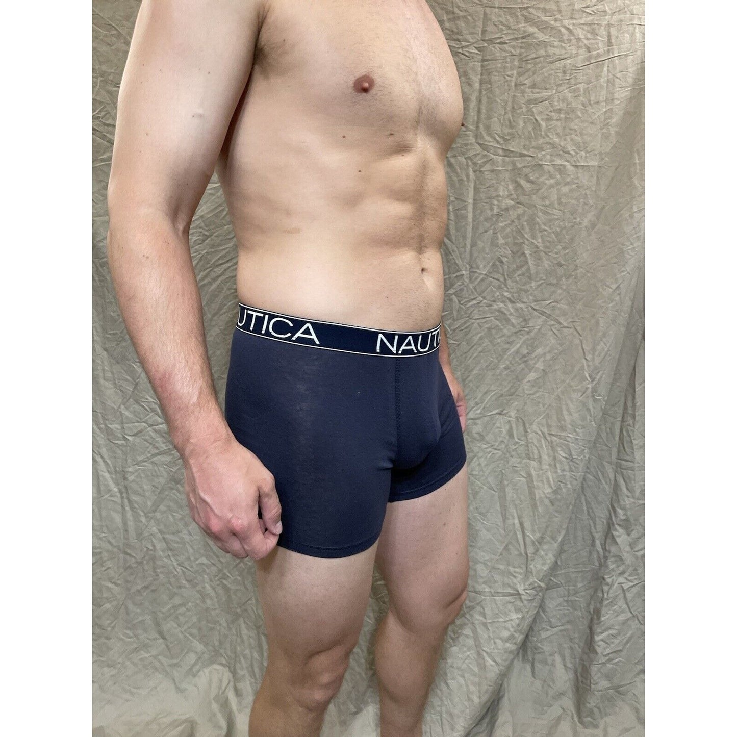 men's nautica 5% spandex boxer brief Blue Medium