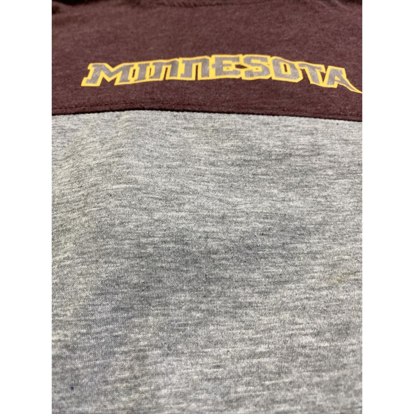Champion MINNESOTA GOLDEN GOPHERS Men’s Large Burgundy Gray Sweatshirt Hoodie