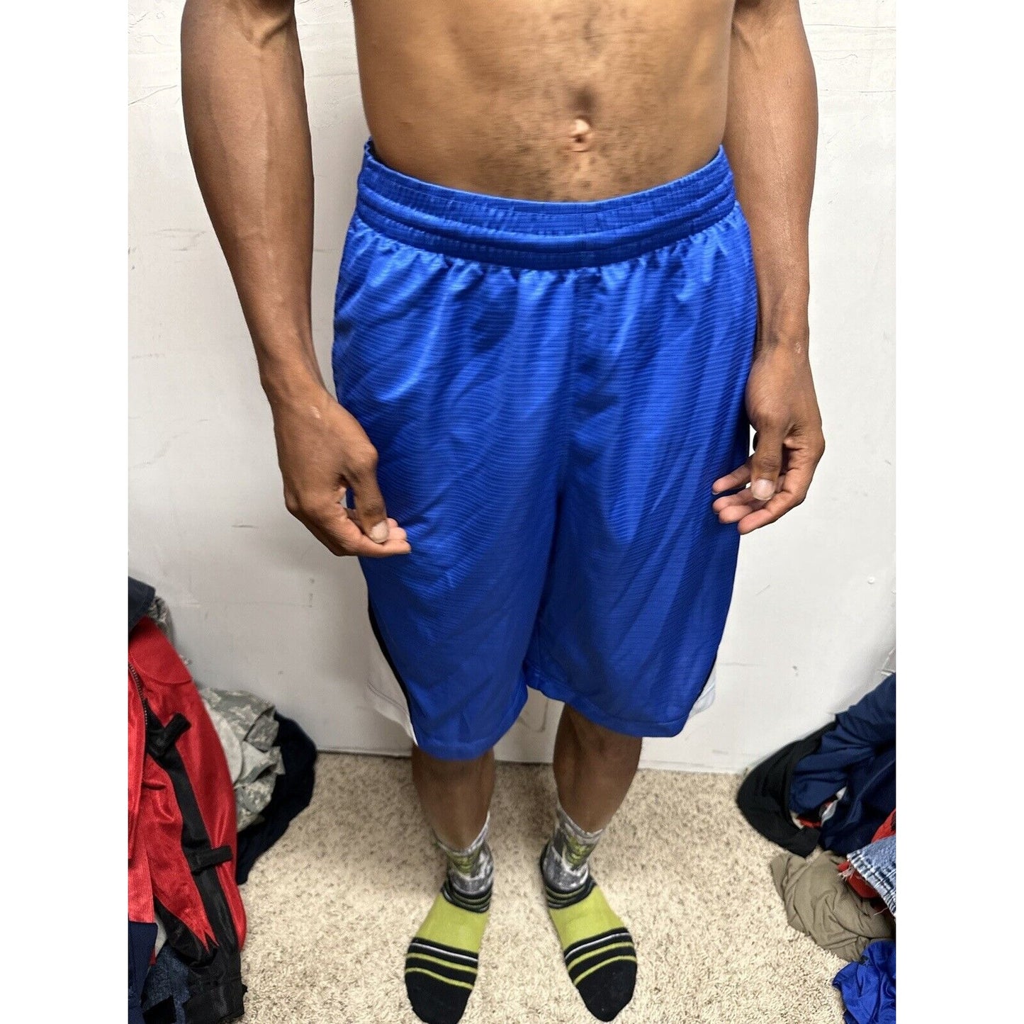 Men’s Blue Nike Basketball Medium Shorts With Pockets