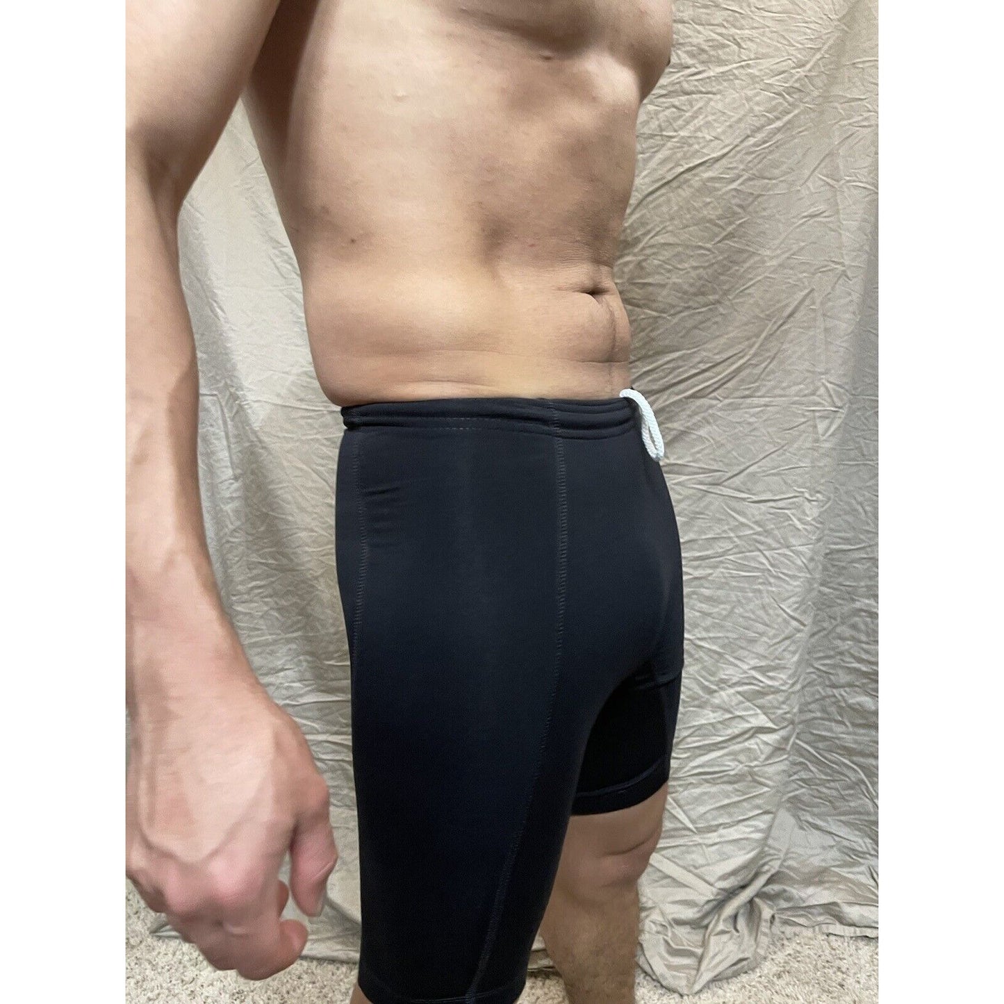 Men's brooks nylon spandex black XS extra small compression shorts