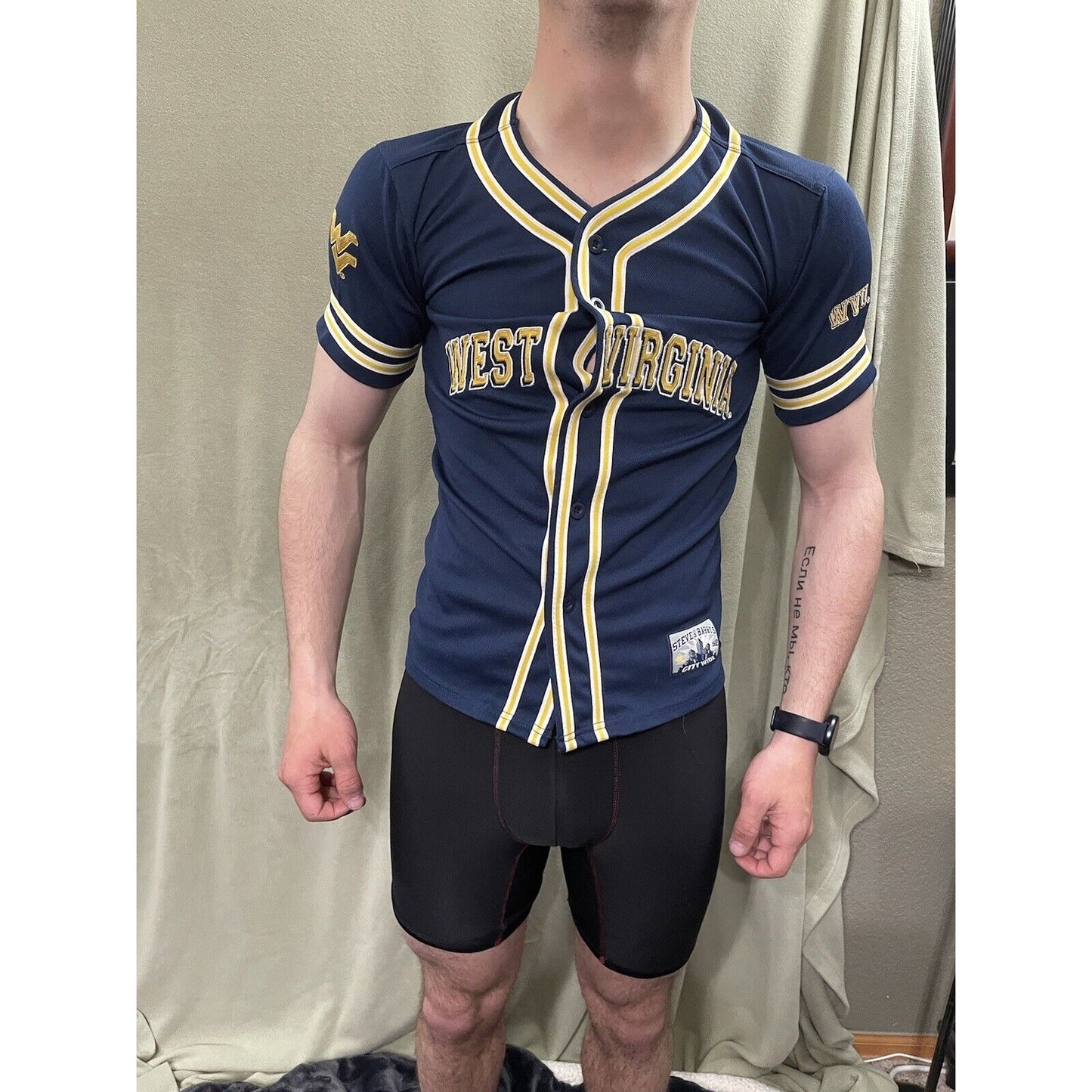 West Virginia WVU Steve & Barry’s Jersey City Wide Youth 18-20 Baseball College