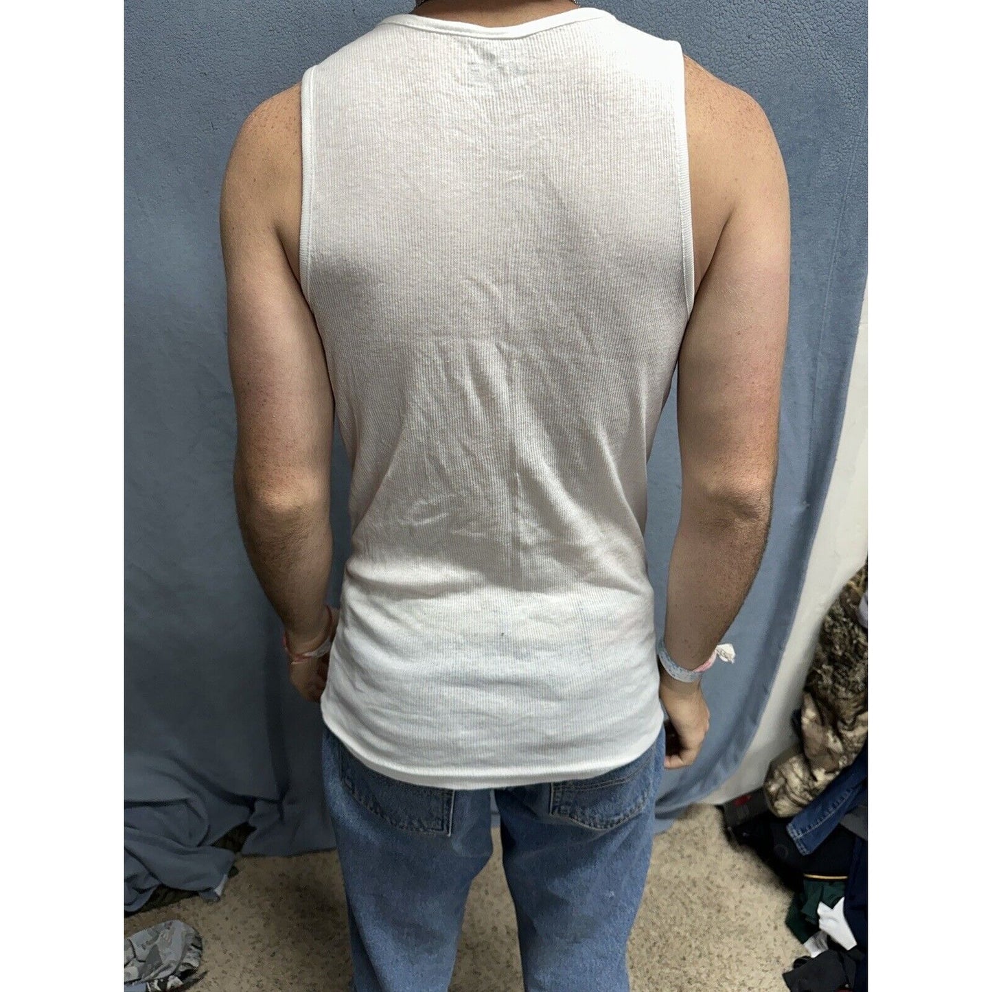 Men’s Perry Ellis Portfolio Large Tank Top Muscle Shirt White