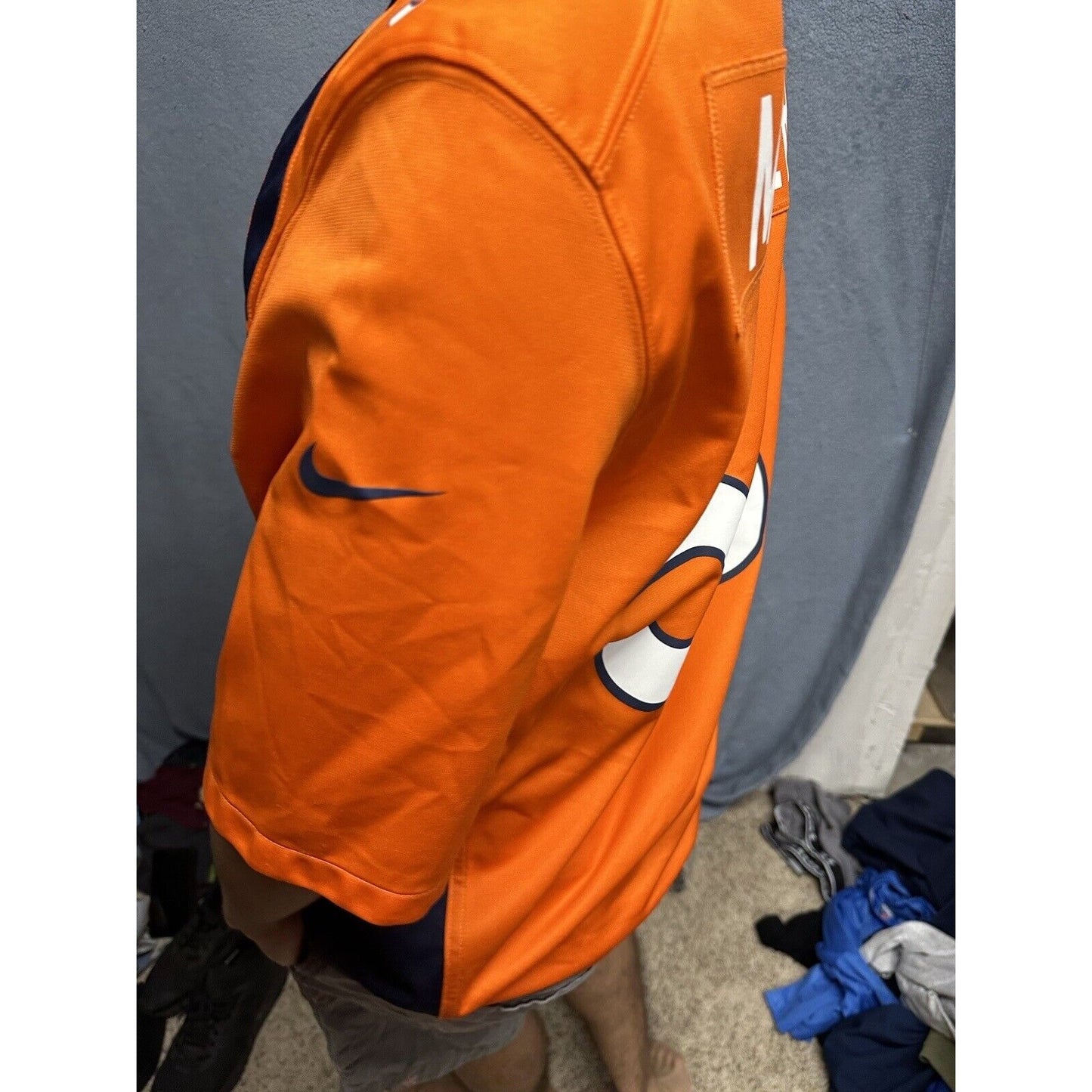 Men’s Denver Broncos Orange NFL Medium On Field Nike Football Jersey #58 Miller