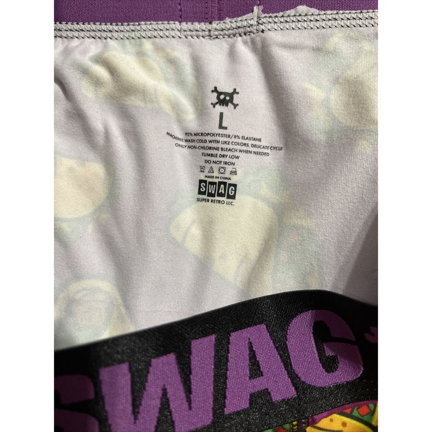 MENS SWAG TACO TUESDAY PURPLE BOXER BRIEF SIZE Large