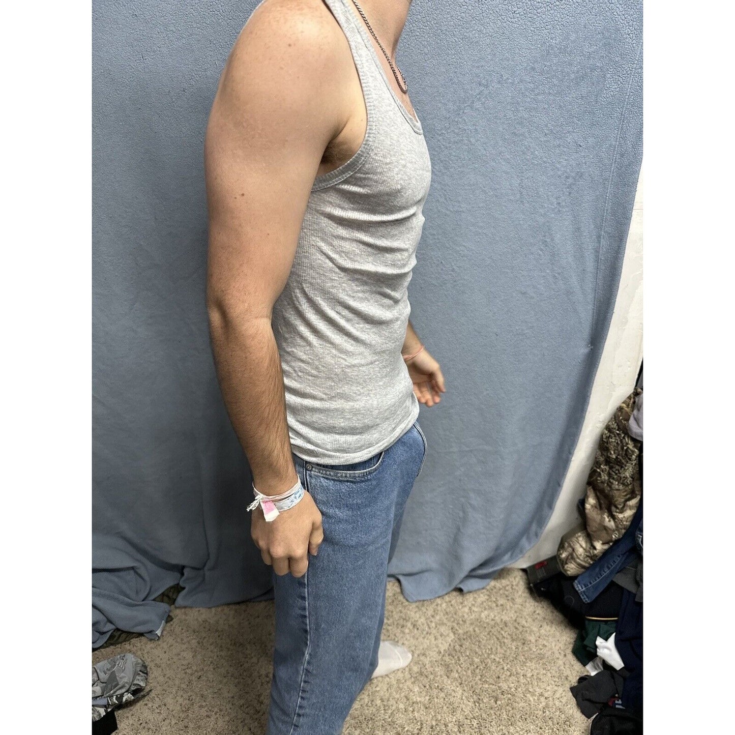 Men’s Gray Spyder Medium Gray Muscle Shirt Tank