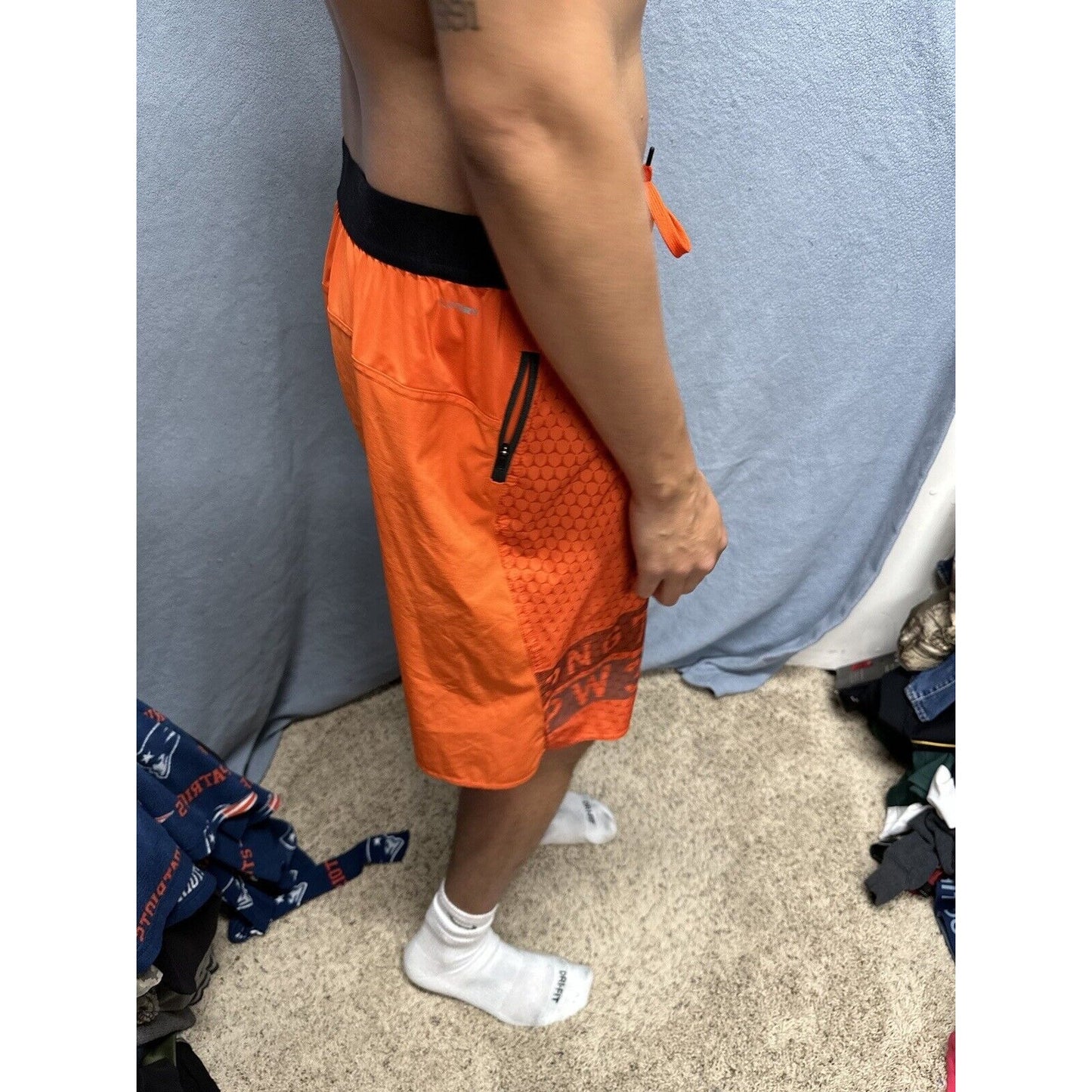 Men’s Orange Reebok Large Movement Zones Trunks Board Shorts