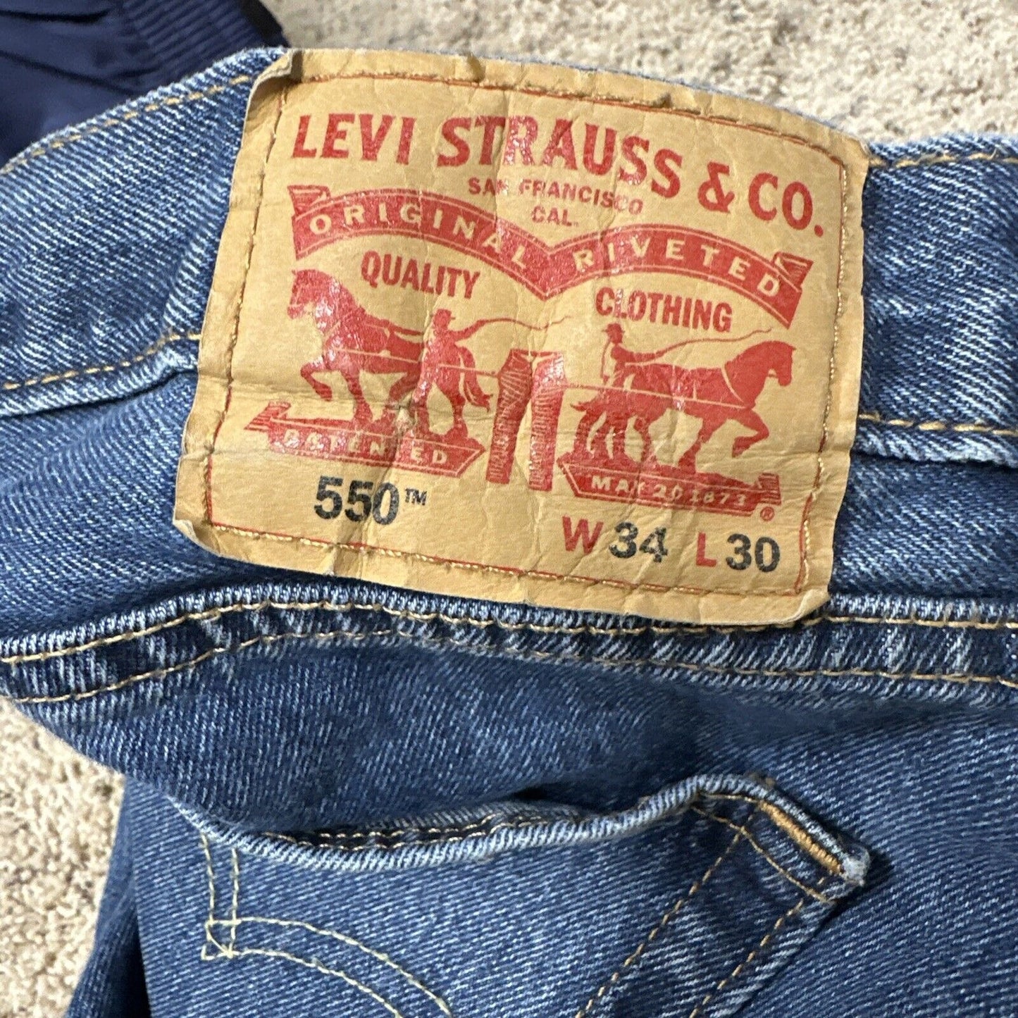 Men’s Levi’s 550 34 X 30 Blue Jeans