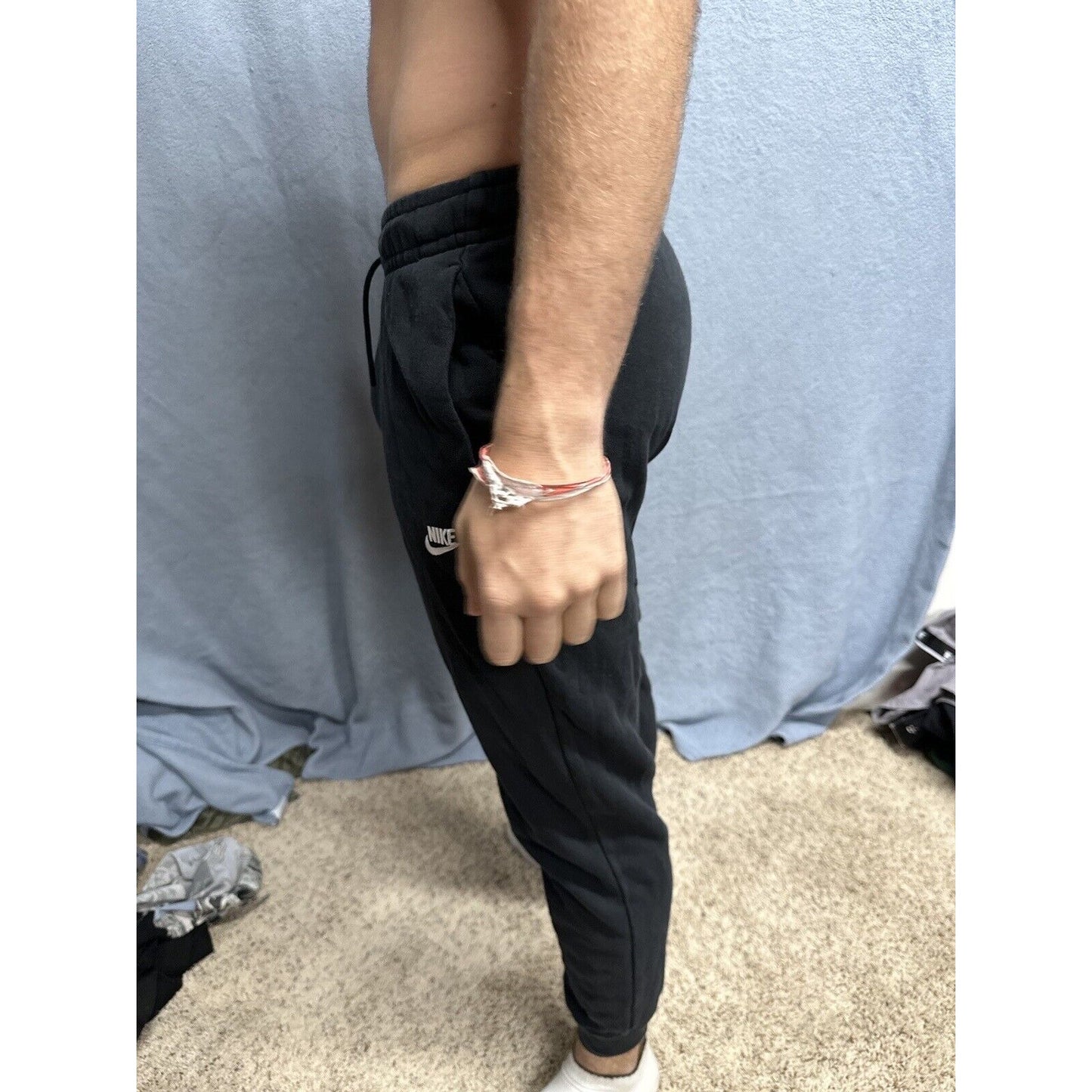 Men’s Small Nike Black Cotton Poly Sweat Pants With Pockets